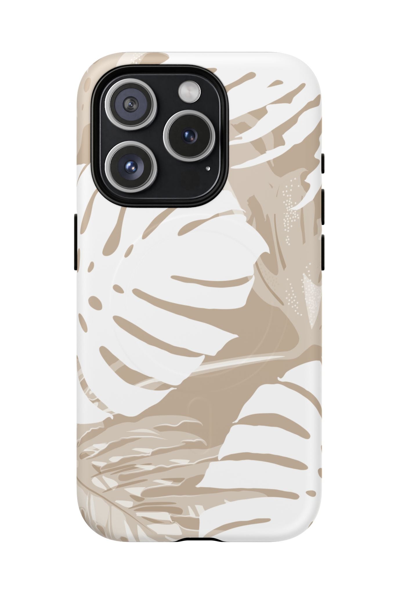 Exotic Monstera MagSafe iPhone Case iPhone 15 Pro Matte - Hawaiian Tropical Monstera Botanical Neutral Design - The Local Banyan