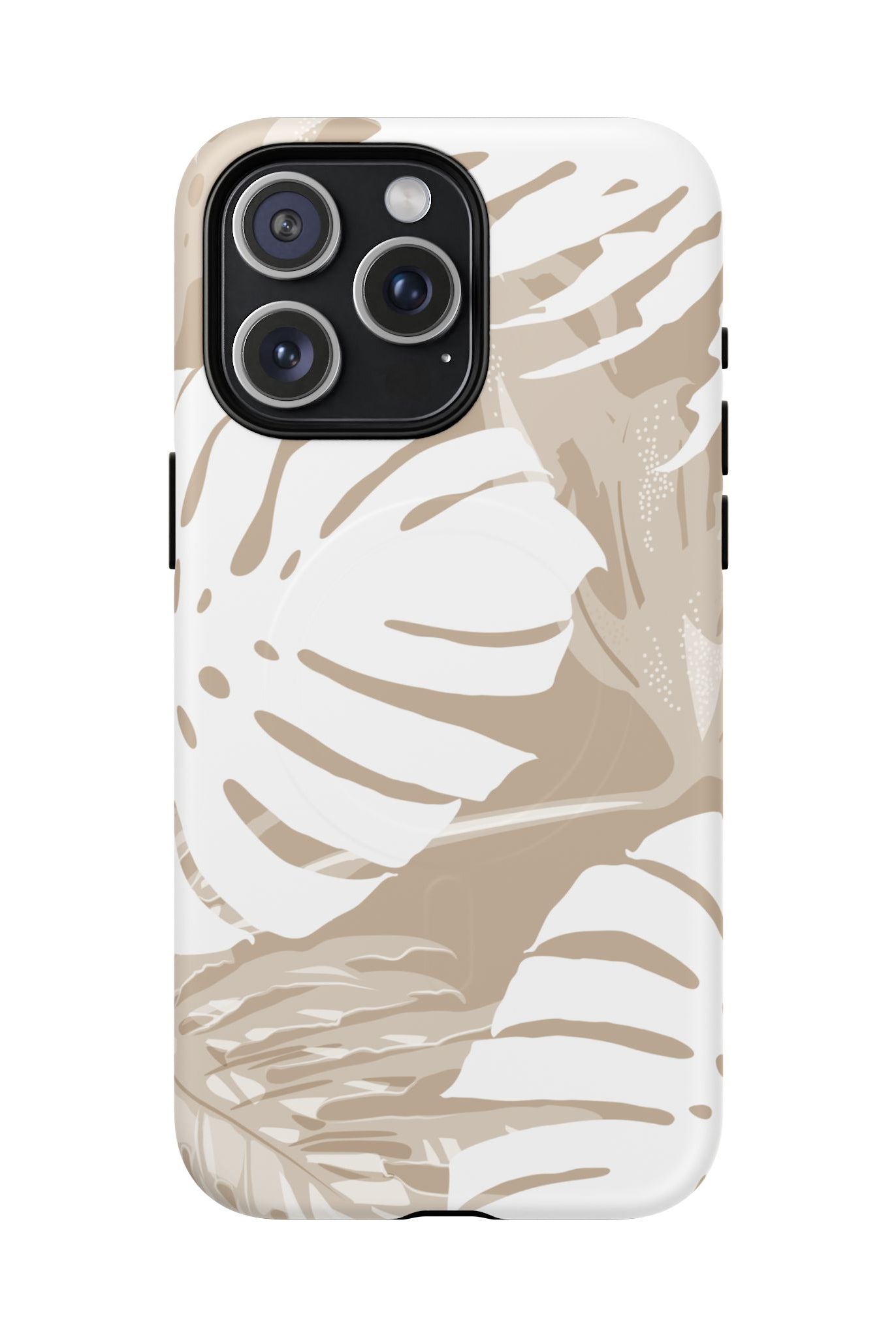 Exotic Monstera MagSafe iPhone Case iPhone 15 Pro Max Matte - Hawaiian Tropical Monstera Botanical Neutral Design - The Local Banyan