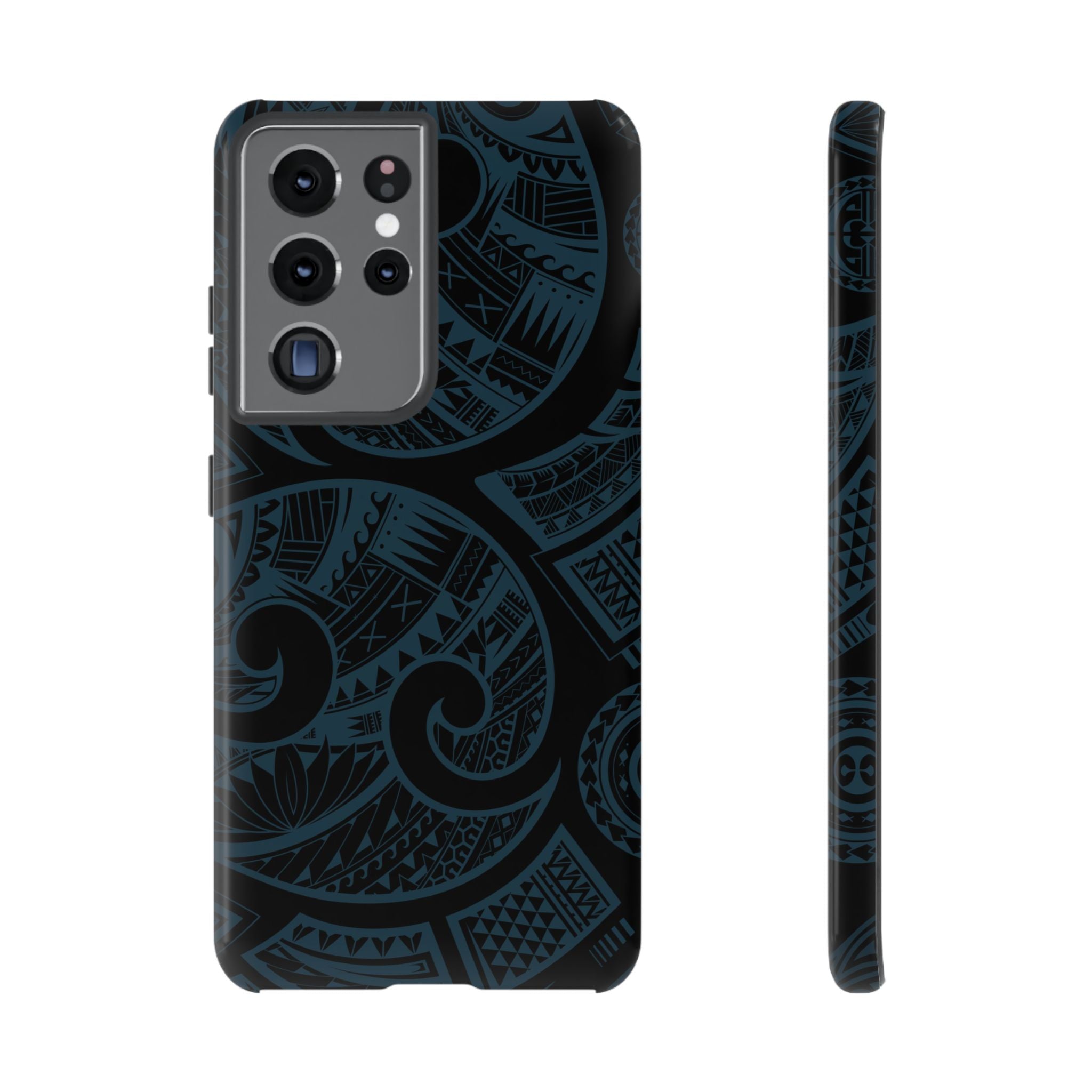 Island Tribal Royal Teal Tough Case for Samsung Galaxy Phone Case The Local Banyan Samsung Galaxy S21 Ultra Glossy