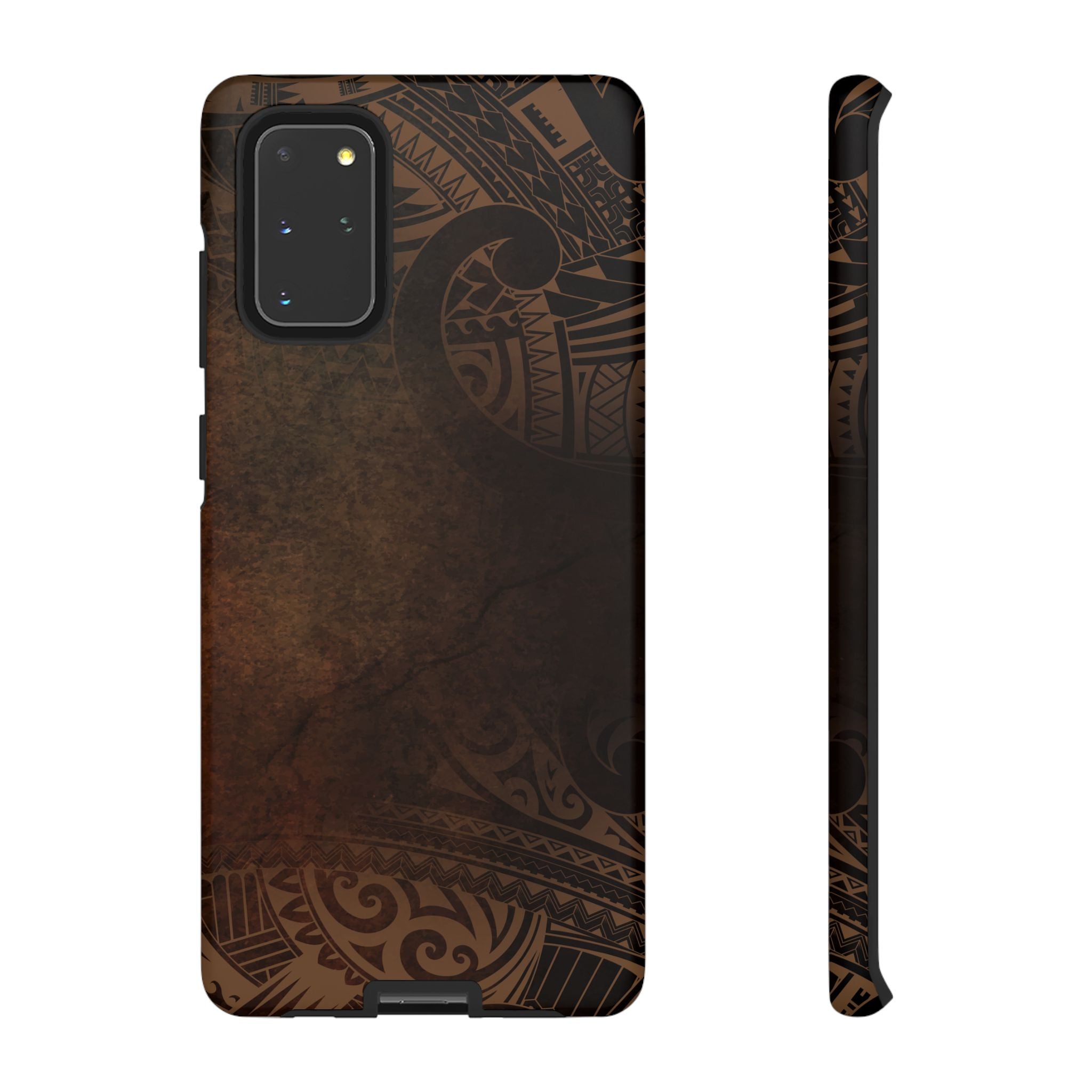 Aloha Aina Tough Samsung Galaxy Case Samsung Galaxy S20+ Matte - Hawaiian Earth Tone Polynesian Tribal Design - The Local Banyan