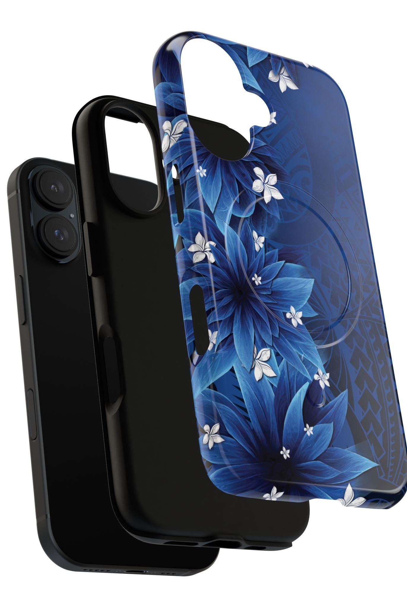 Hoku Pua MagSafe iPhone Case Side View - Dual Layer Drop Protection Hawaiian Phone Case - The Local Banyan