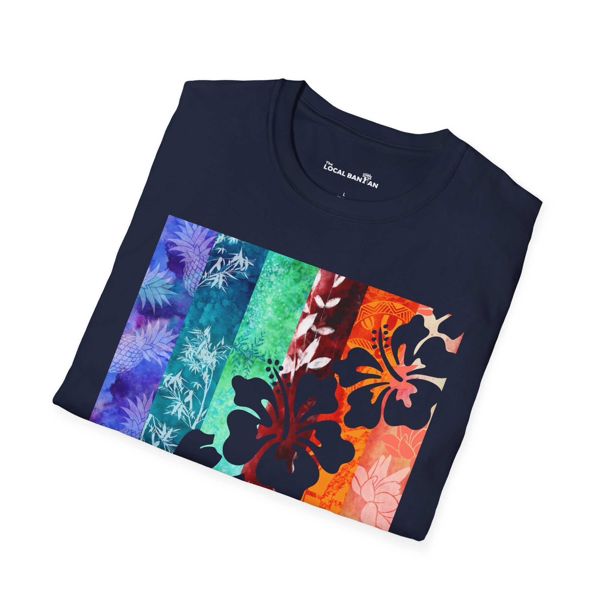 Tropical Vibes Soft Style Tee T-Shirt The Local Banyan Navy S