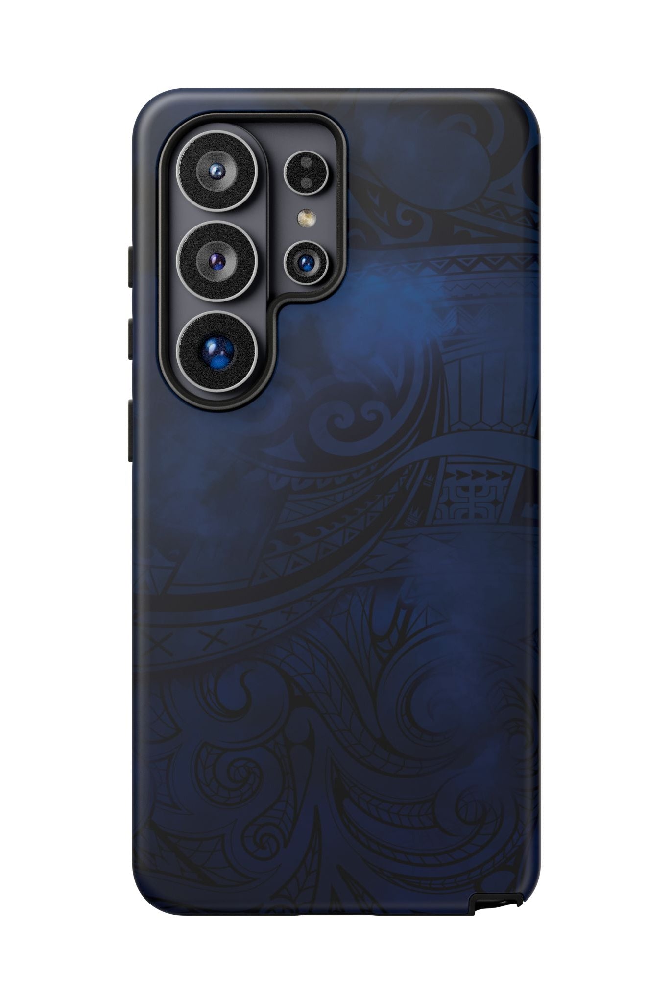 Midnight Essence Tough Samsung Galaxy Case Samsung Galaxy S26 Ultra Matte - Hawaiian Midnight Navy Polynesian Tribal Design - The Local Banyan