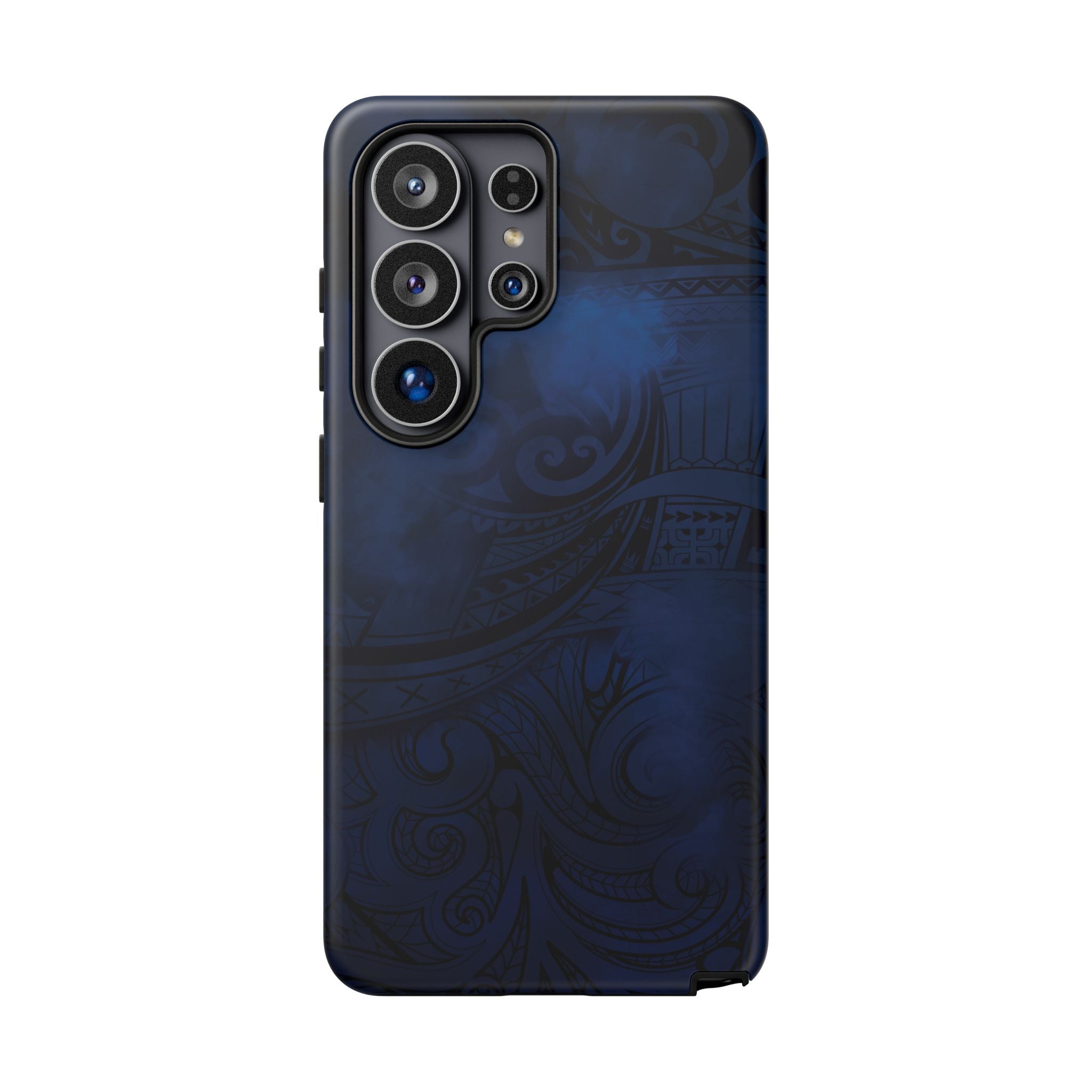 Midnight Essence Tough Samsung Galaxy Case Samsung Galaxy S26 Ultra Matte - Hawaiian Midnight Navy Polynesian Tribal Design - The Local Banyan