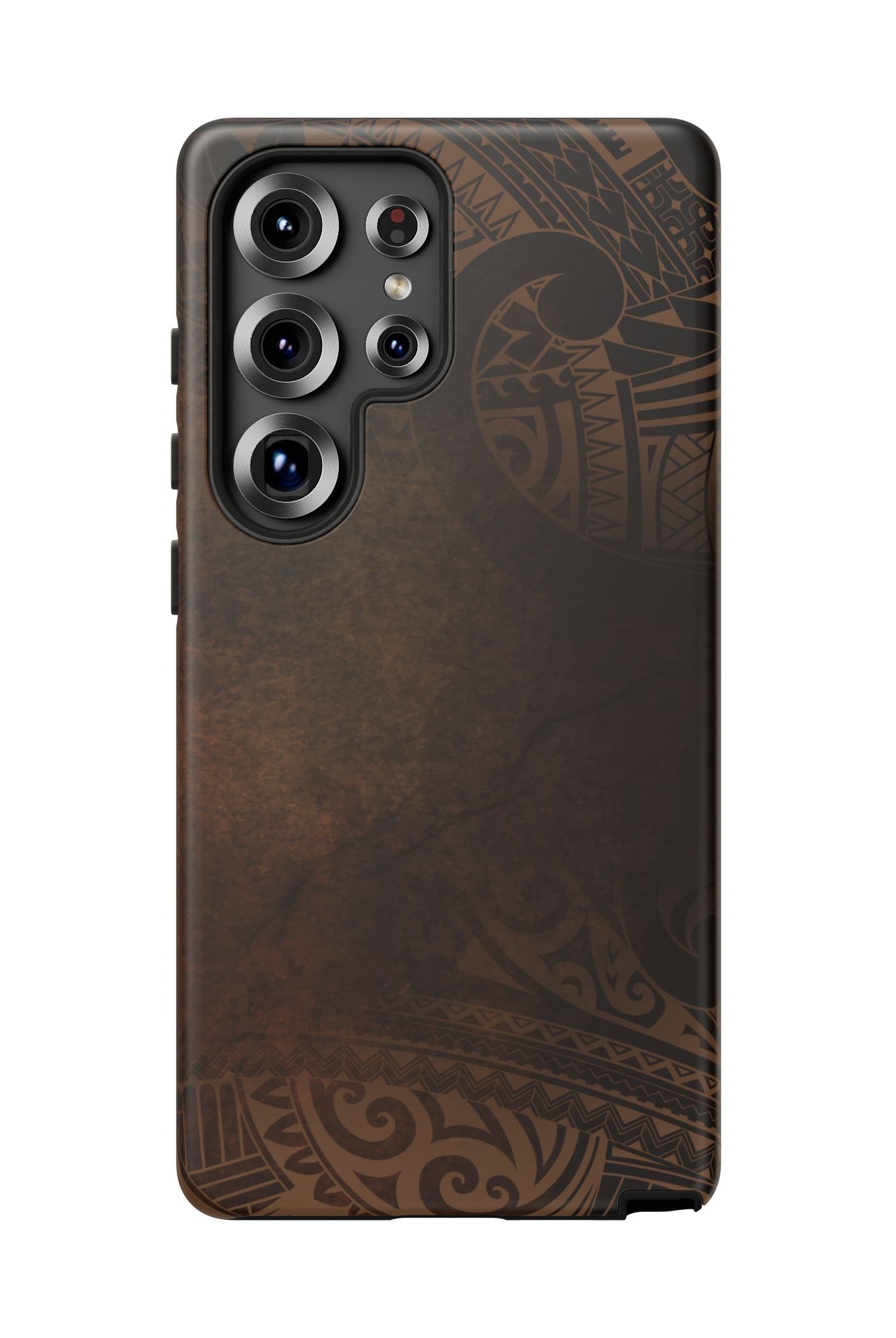 Woman holding Aloha Aina Tough Samsung Galaxy Case - Hawaiian Earth Tone Polynesian Tribal Design - The Local Banyan