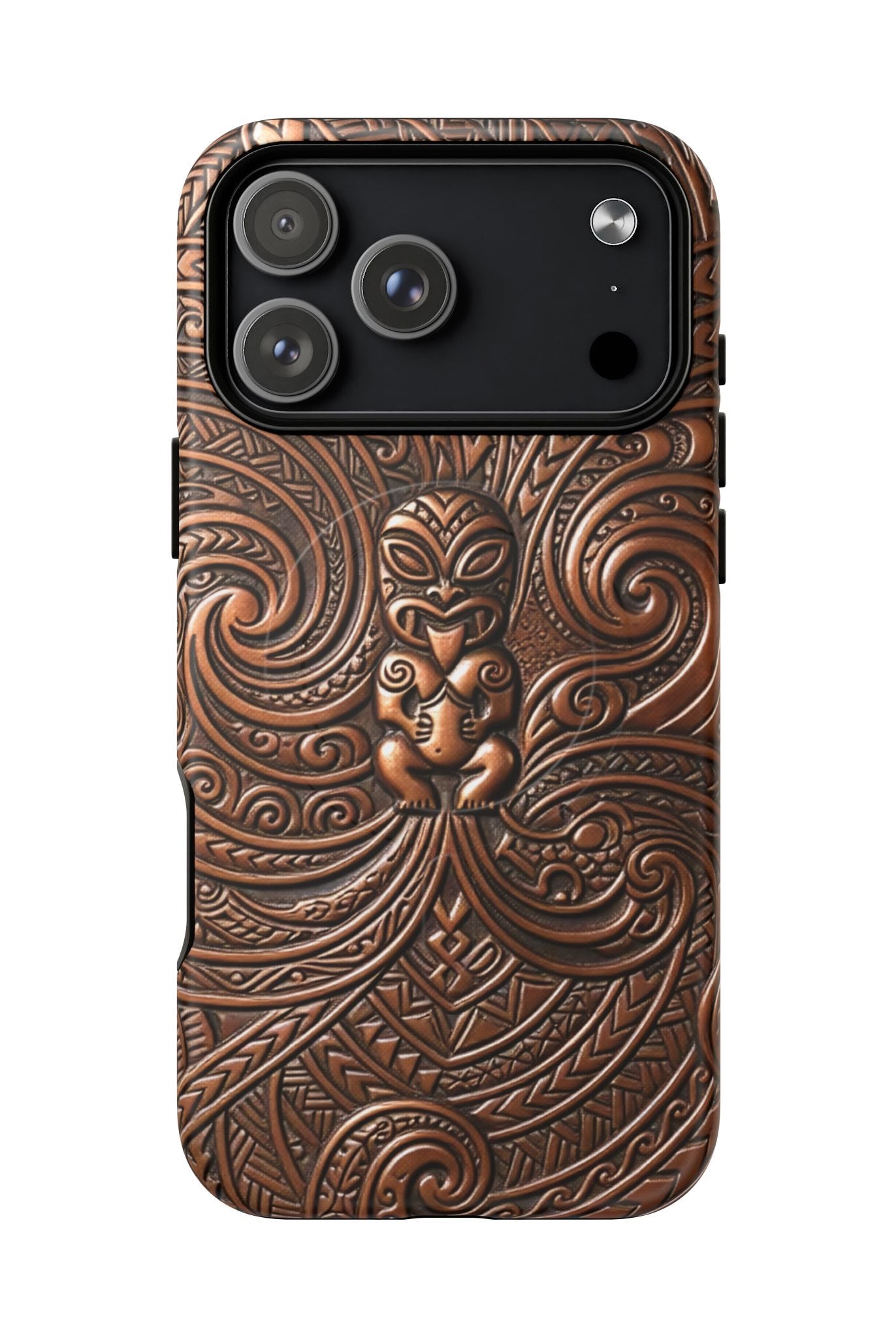 Paa Guardian MagSafe iPhone Case iPhone 17 Pro Max Matte - Hawaiian Copper Carved Tiki Polynesian Design - The Local Banyan