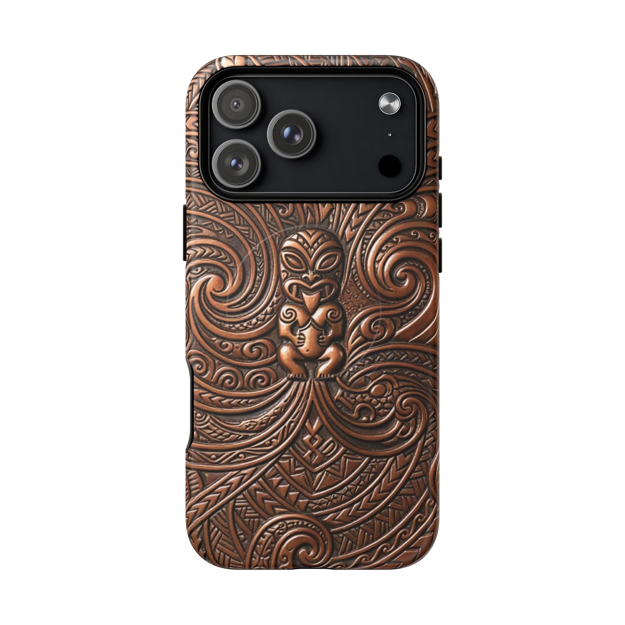 Paa Guardian MagSafe iPhone Case iPhone 17 Pro Max Matte - Hawaiian Copper Carved Tiki Polynesian Design - The Local Banyan