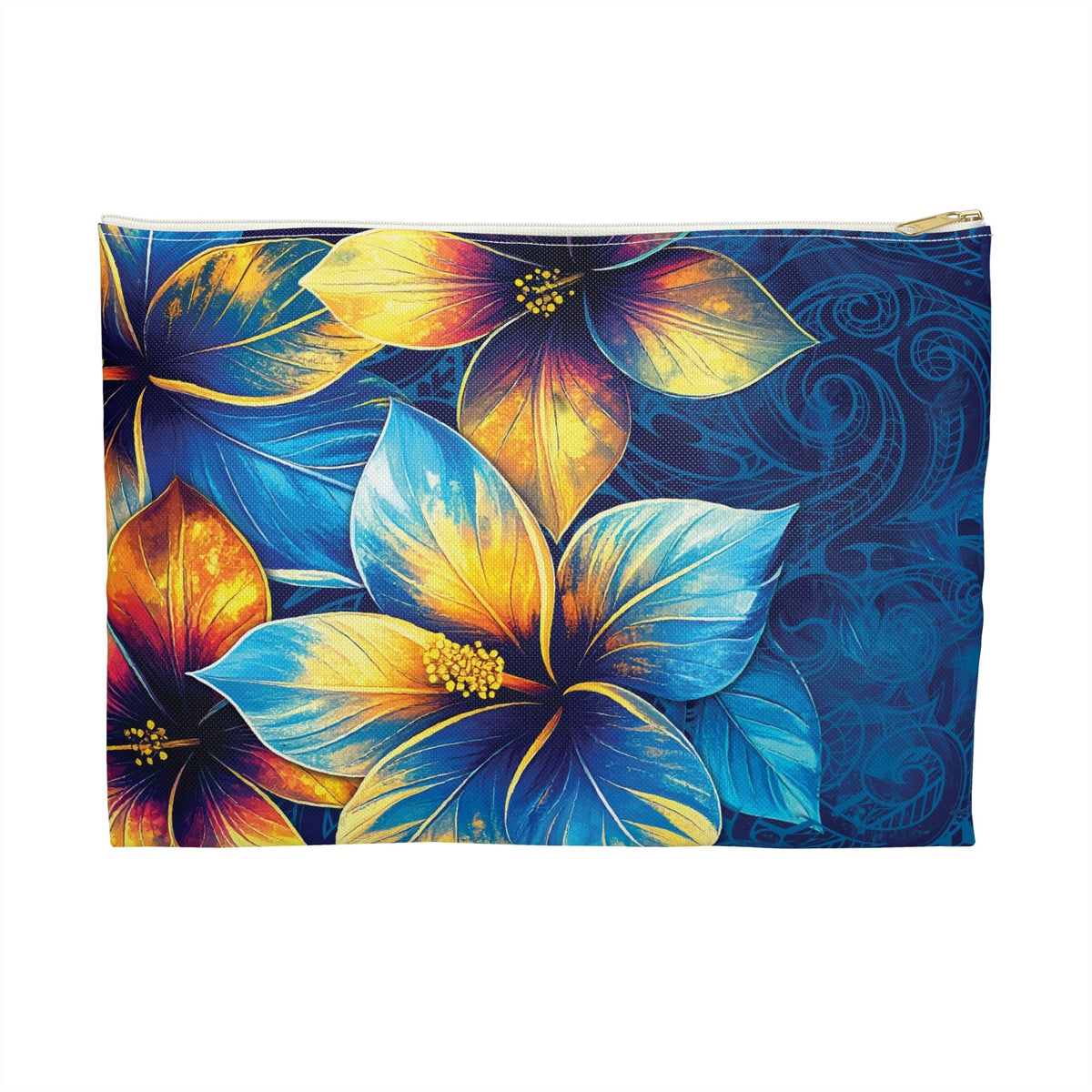 Pua La Travel Pouch Large White zipper The Local Banyan