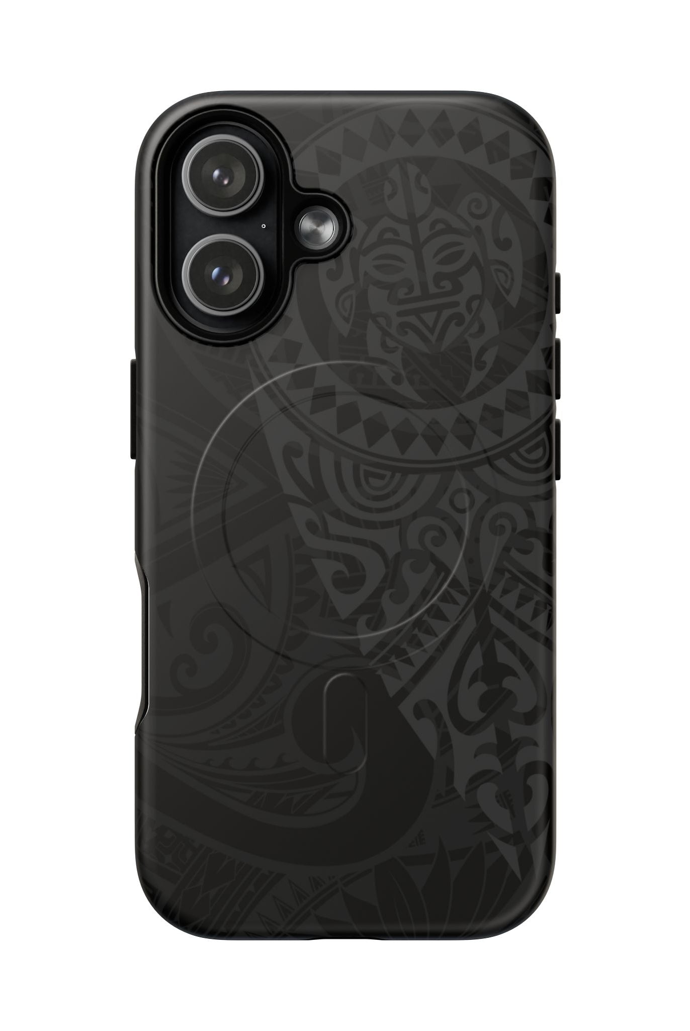 Tribal Guardian MagSafe iPhone Case Side View - Dual Layer Drop Protection Hawaiian Phone Case - The Local Banyan
