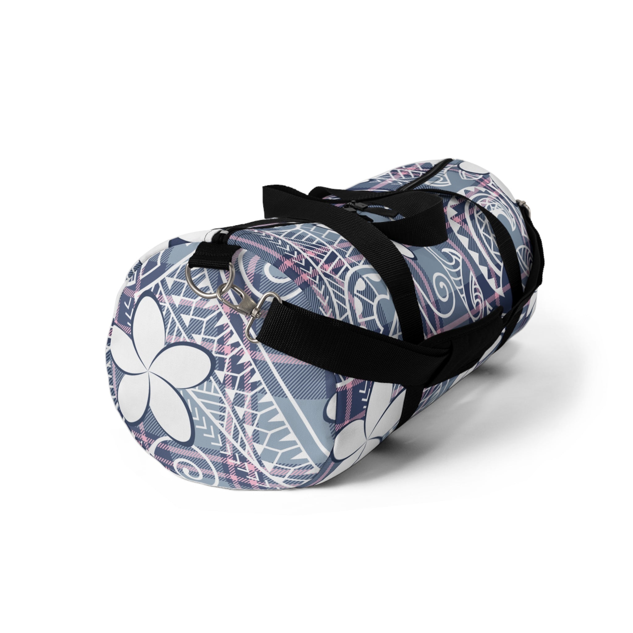 Plaid Plumeria Barrel Duffel Bag Duffels The Local Banyan