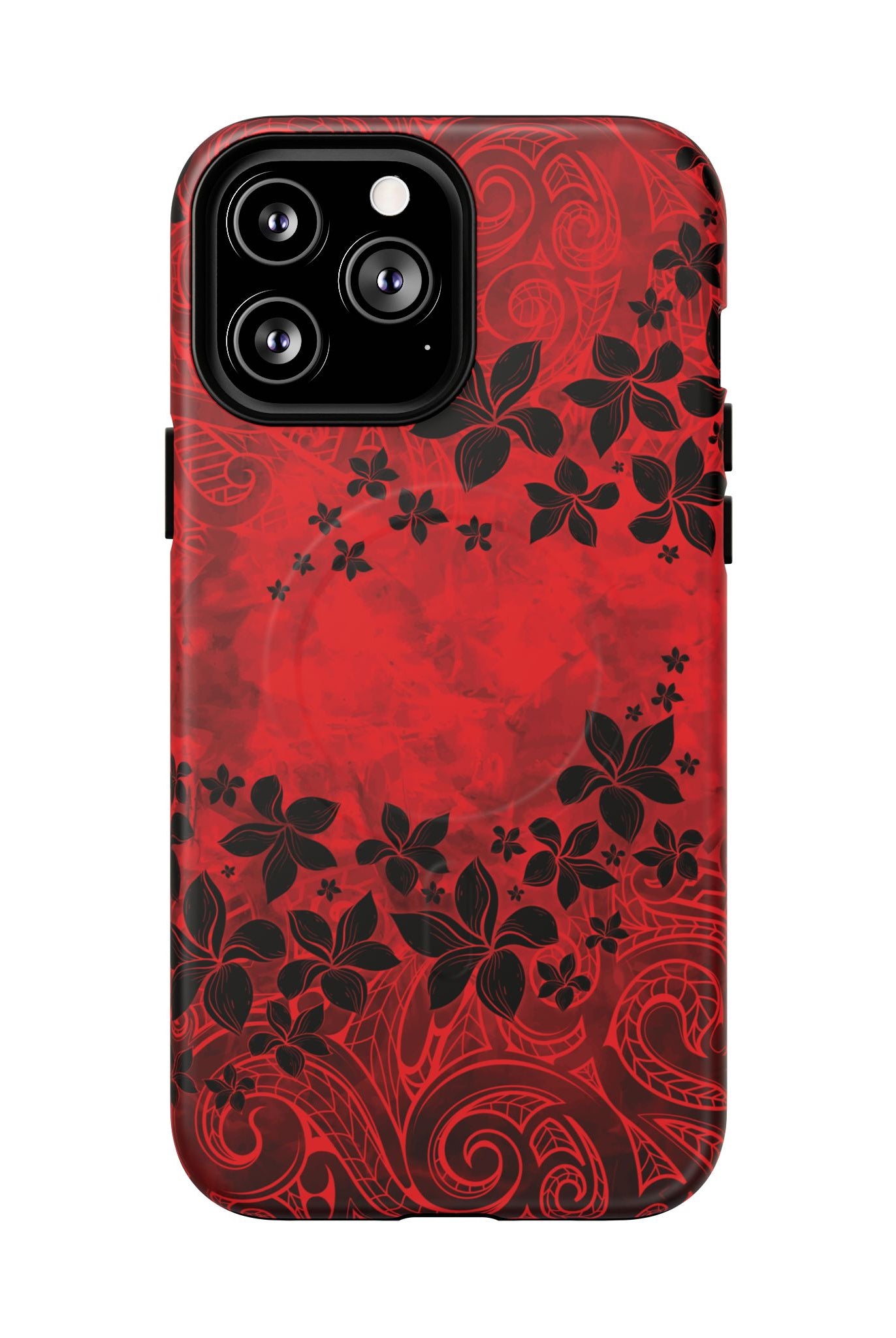 Keahi Pua MagSafe iPhone Case Side View - Dual Layer Drop Protection Hawaiian Phone Case - The Local Banyan