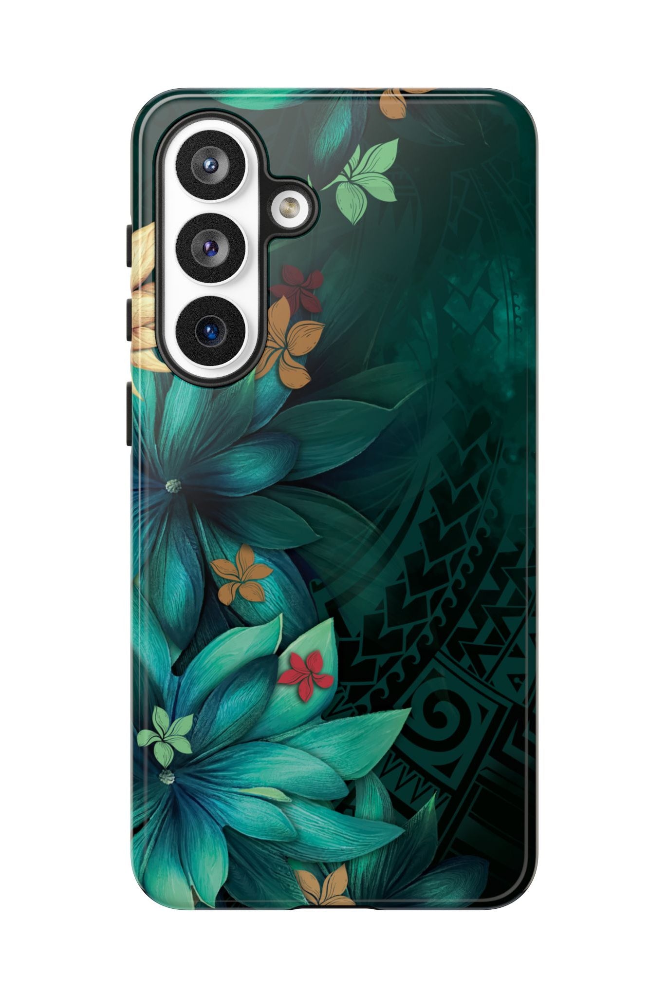 Aloha Whispers Tough Samsung Galaxy Case Side View - Dual Layer Drop Protection Hawaiian Phone Case - The Local Banyan
