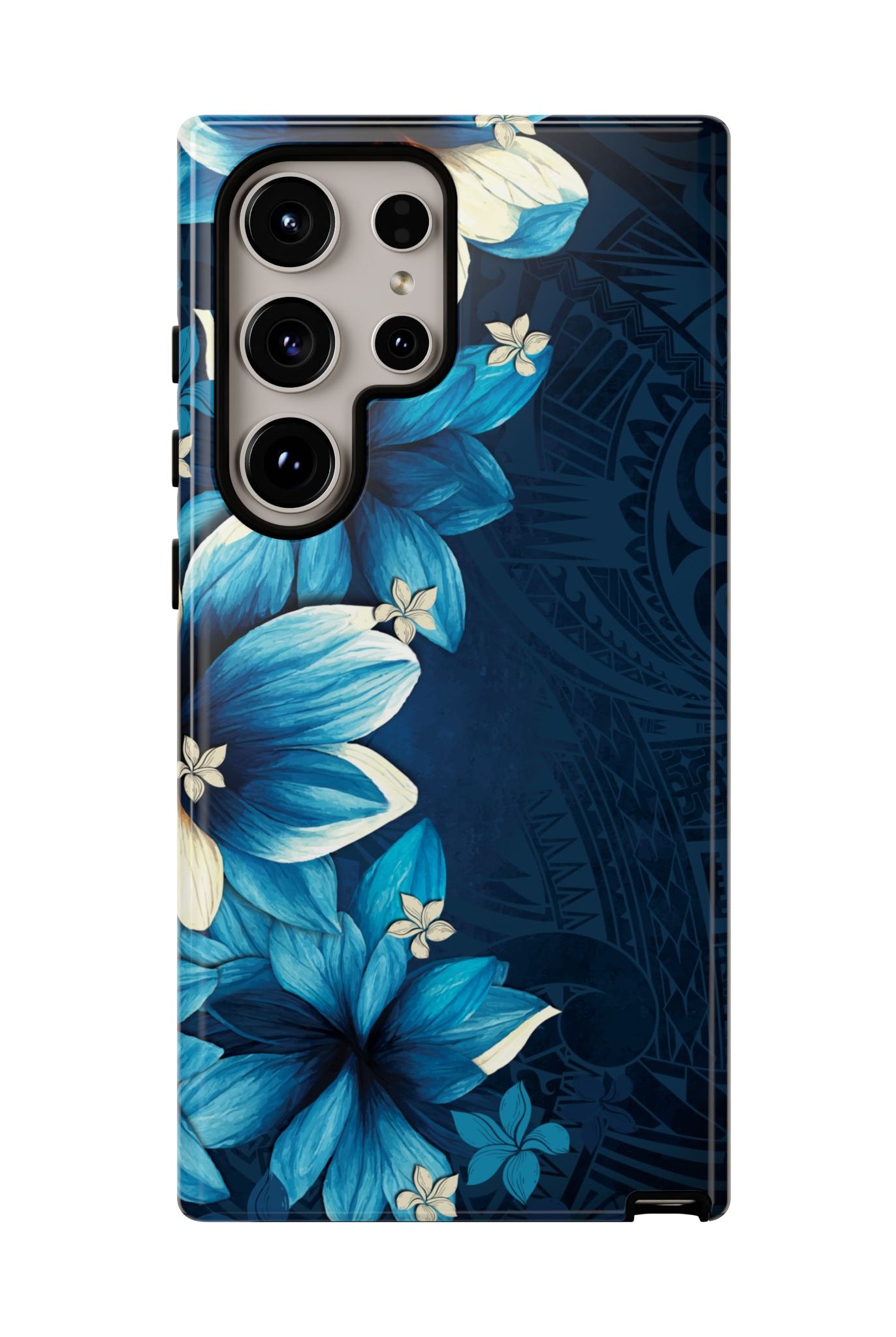 Leilani Nights Tough Samsung Galaxy Case Side View - Dual Layer Drop Protection Hawaiian Phone Case - The Local Banyan