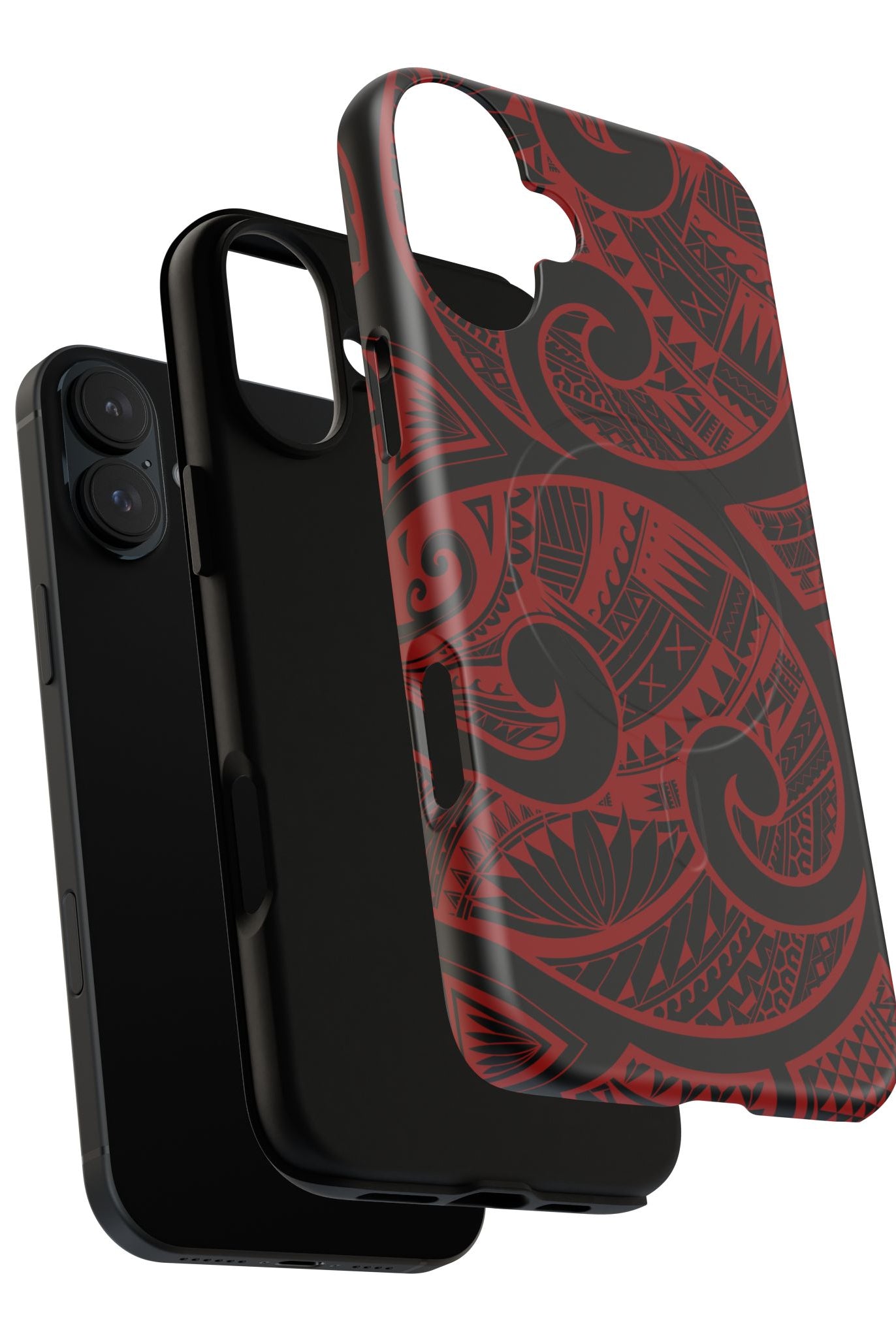 Island Tribal MagSafe iPhone Case Side View - Dual Layer Drop Protection Hawaiian Phone Case - The Local Banyan