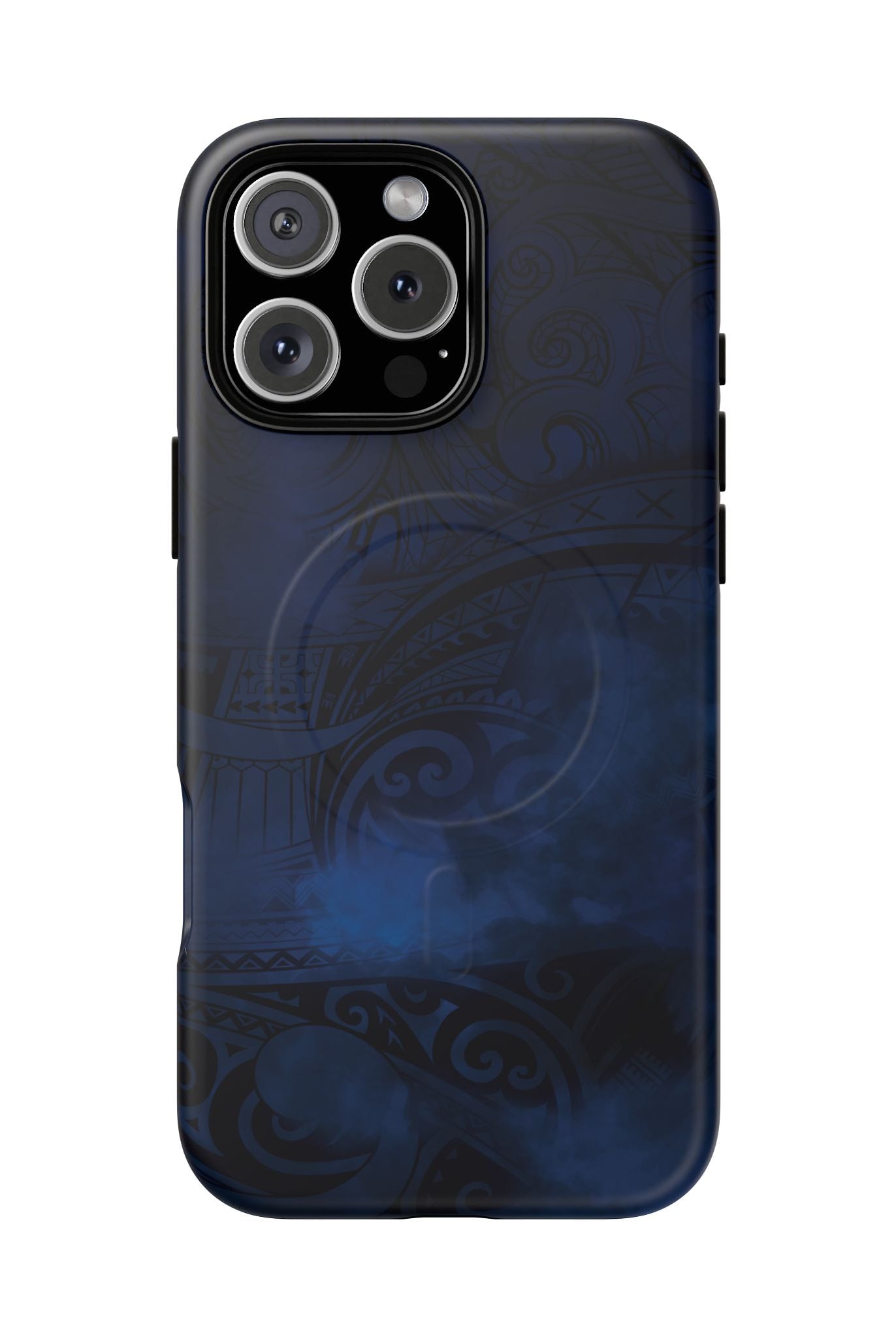 Midnight Essence MagSafe iPhone Case iPhone 16 Pro Max Matte - Hawaiian Midnight Navy Polynesian Tribal Design - The Local Banyan