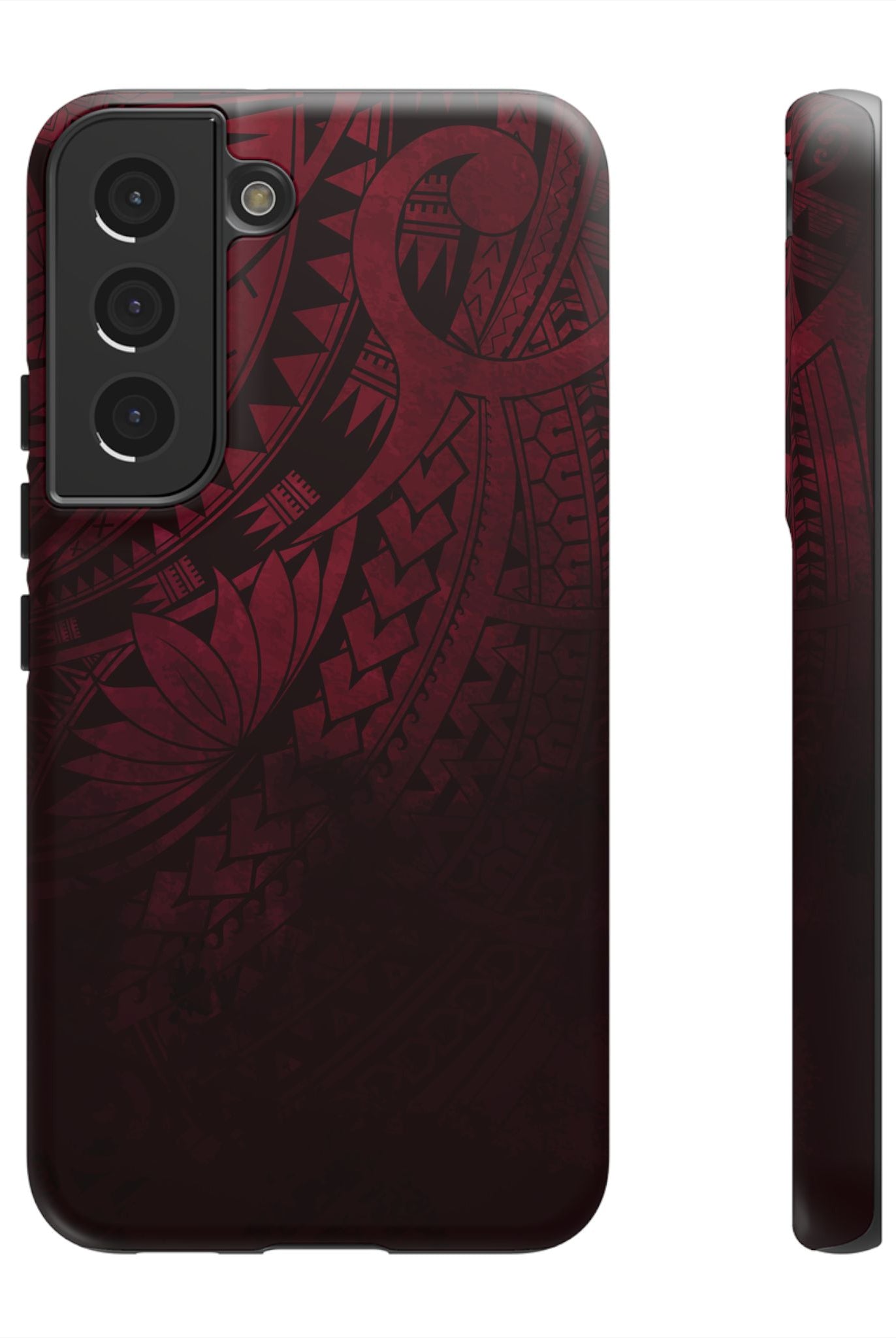 Eternal Ember Tough Samsung Galaxy Case Samsung Galaxy S22 Matte - Hawaiian Red Tribal Polynesian Design - The Local Banyan