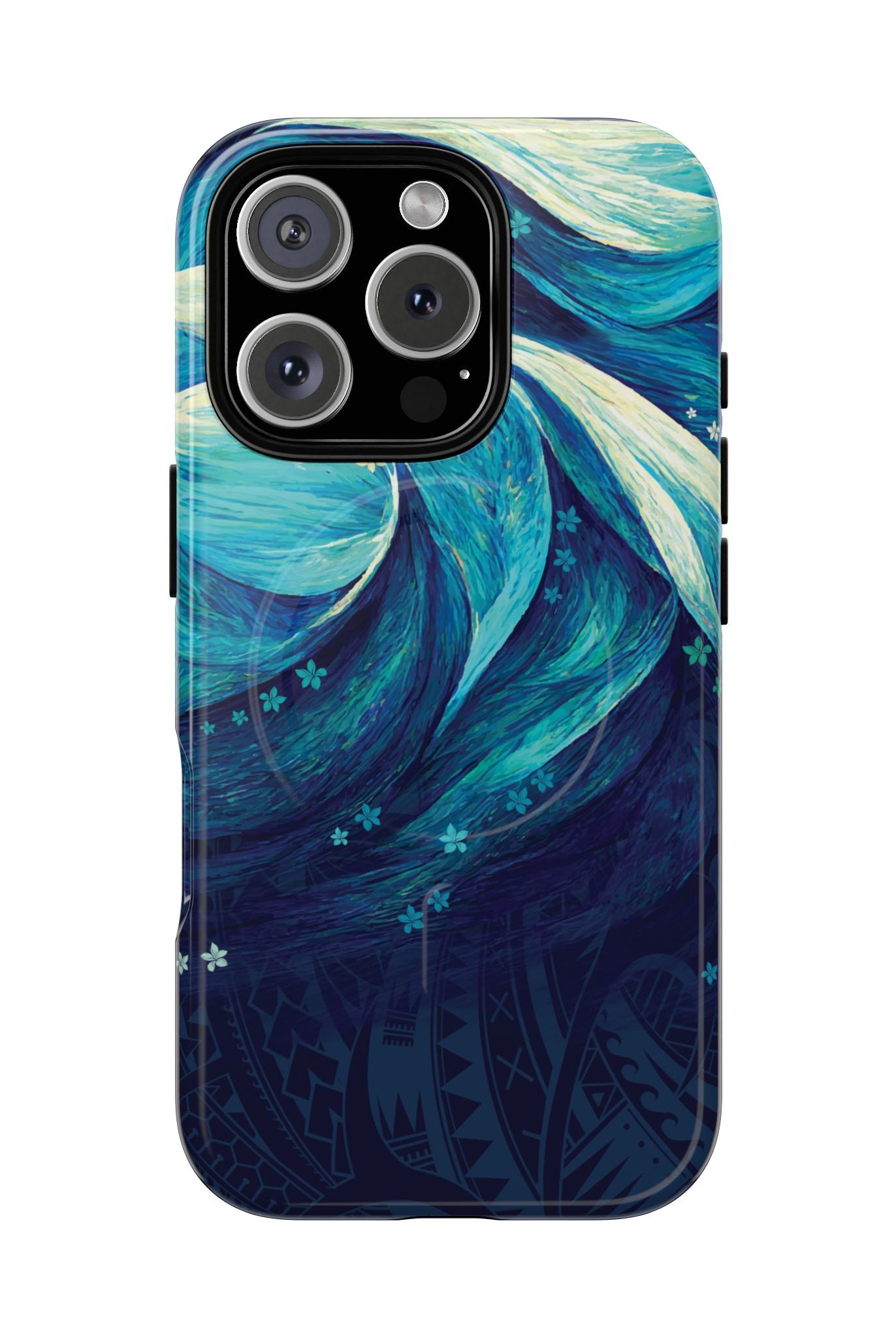 Eternal Mana MagSafe iPhone Case iPhone 16 Pro Glossy - Hawaiian Ocean Wave Polynesian Tribal Design - The Local Banyan