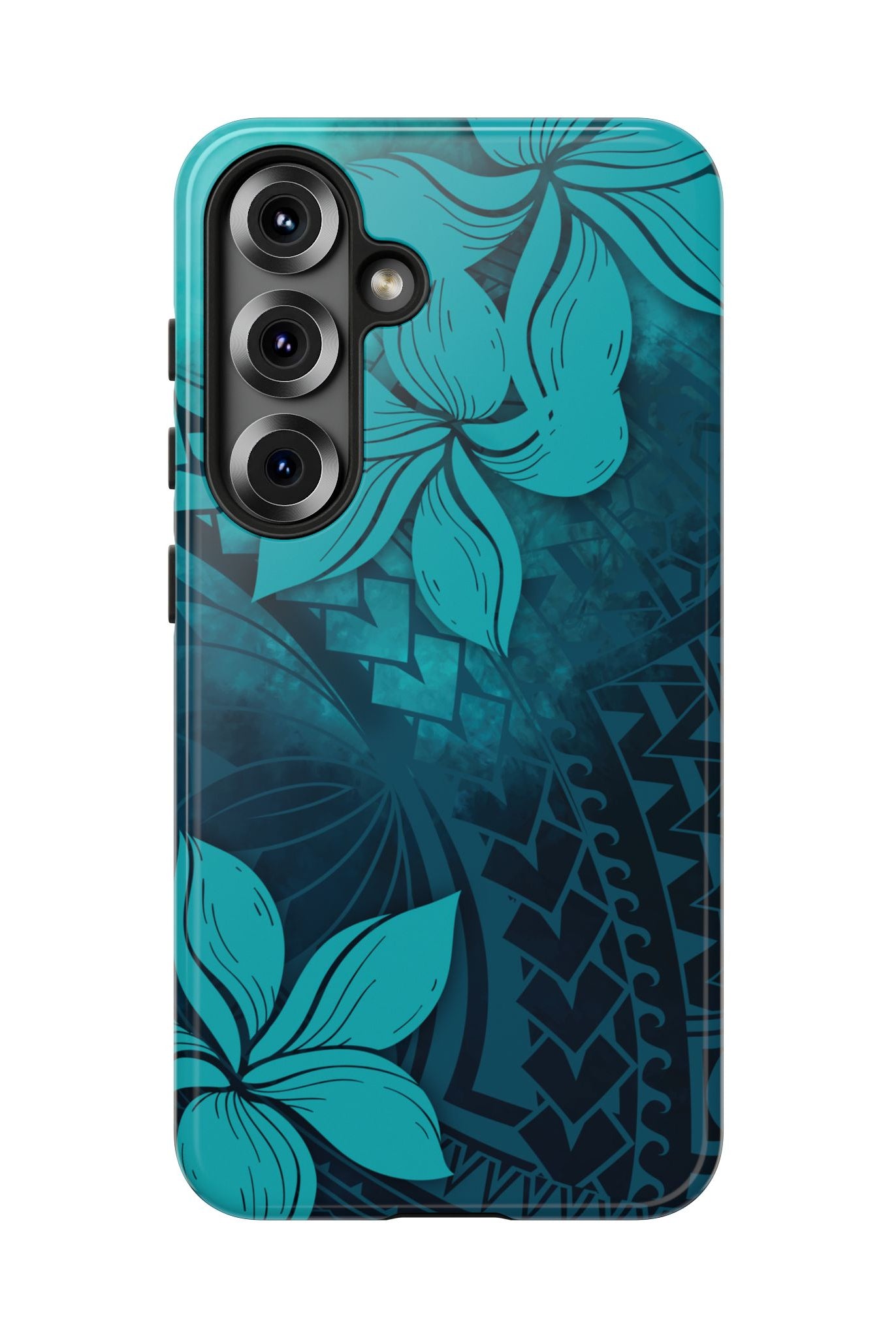 Moana Bloom Tough Samsung Galaxy Case Side View - Dual Layer Drop Protection Hawaiian Phone Case - The Local Banyan