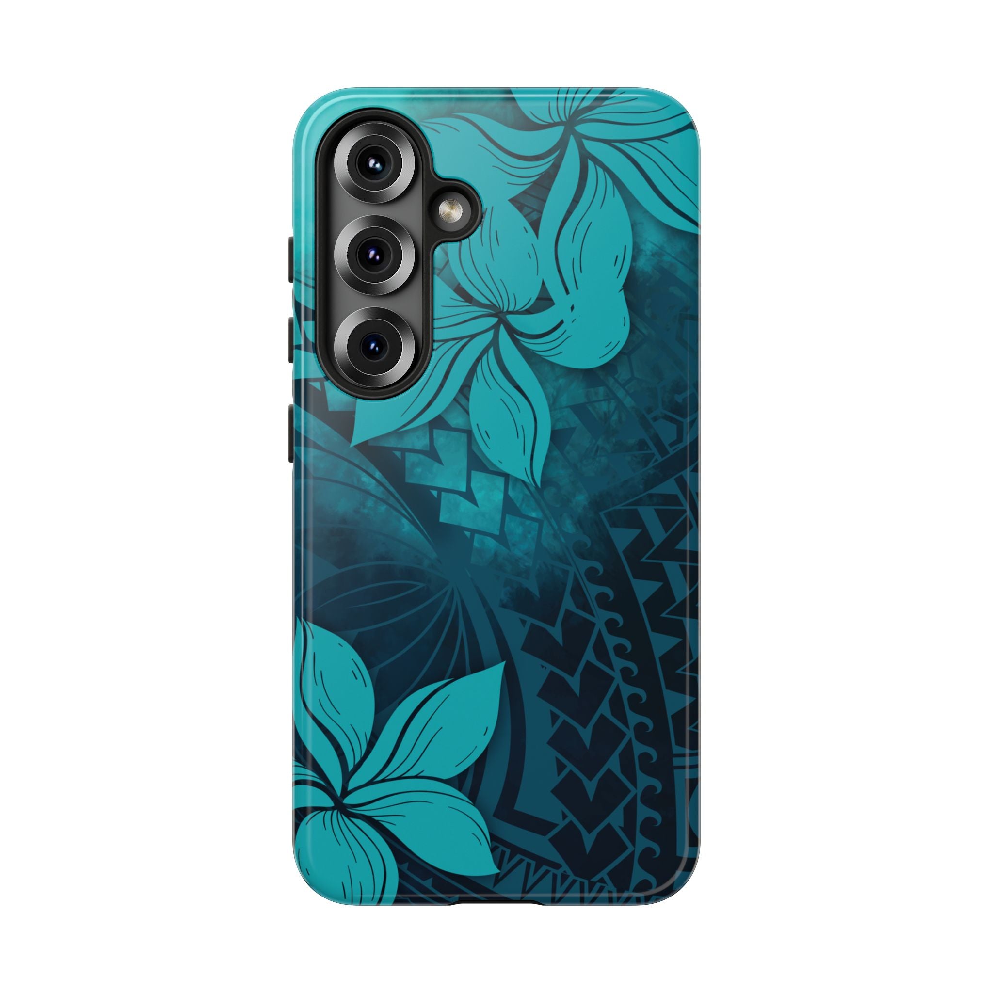 Moana Bloom Tough Samsung Galaxy Case Side View - Dual Layer Drop Protection Hawaiian Phone Case - The Local Banyan