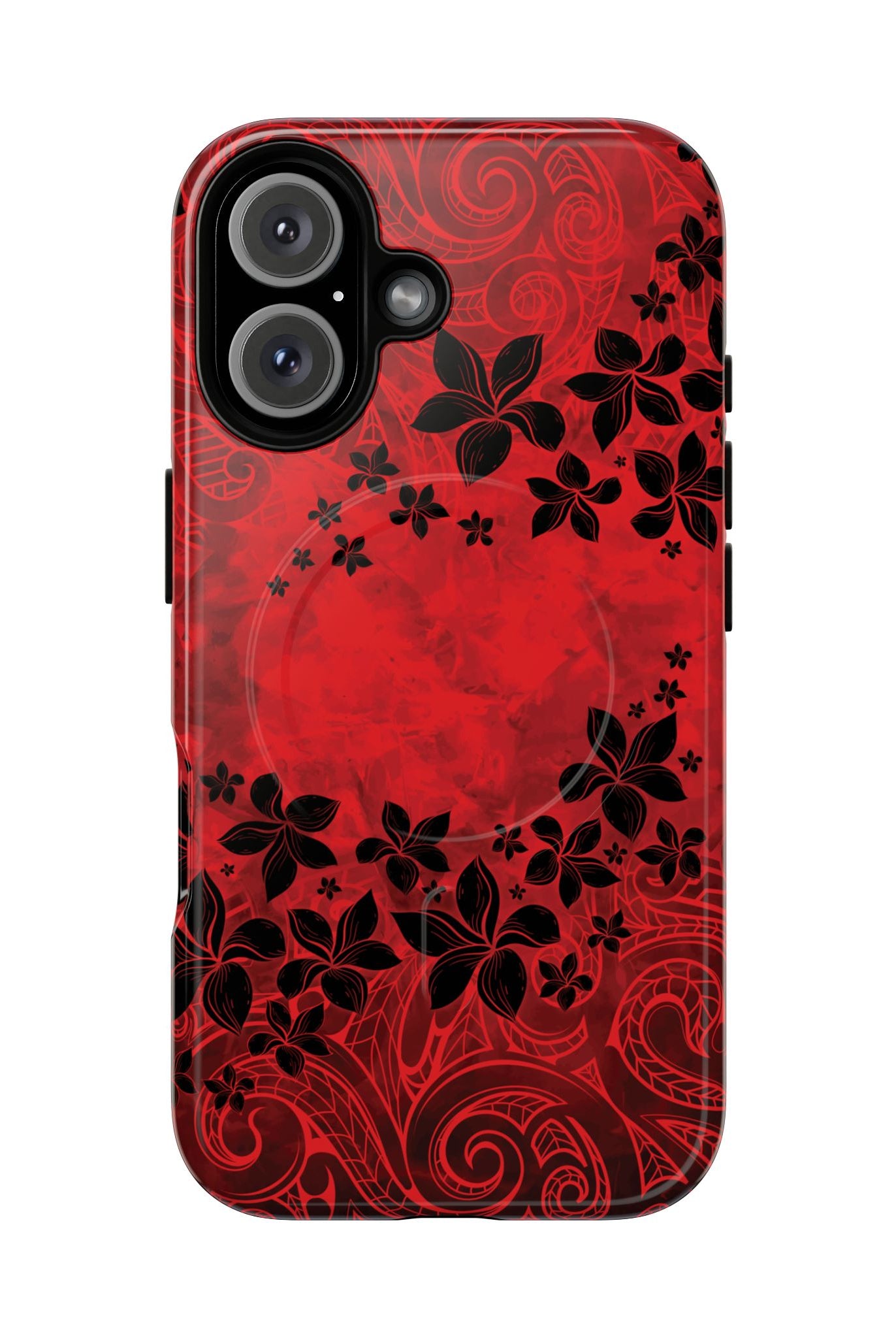 Keahi Pua MagSafe iPhone Case Side View - Dual Layer Drop Protection Hawaiian Phone Case - The Local Banyan