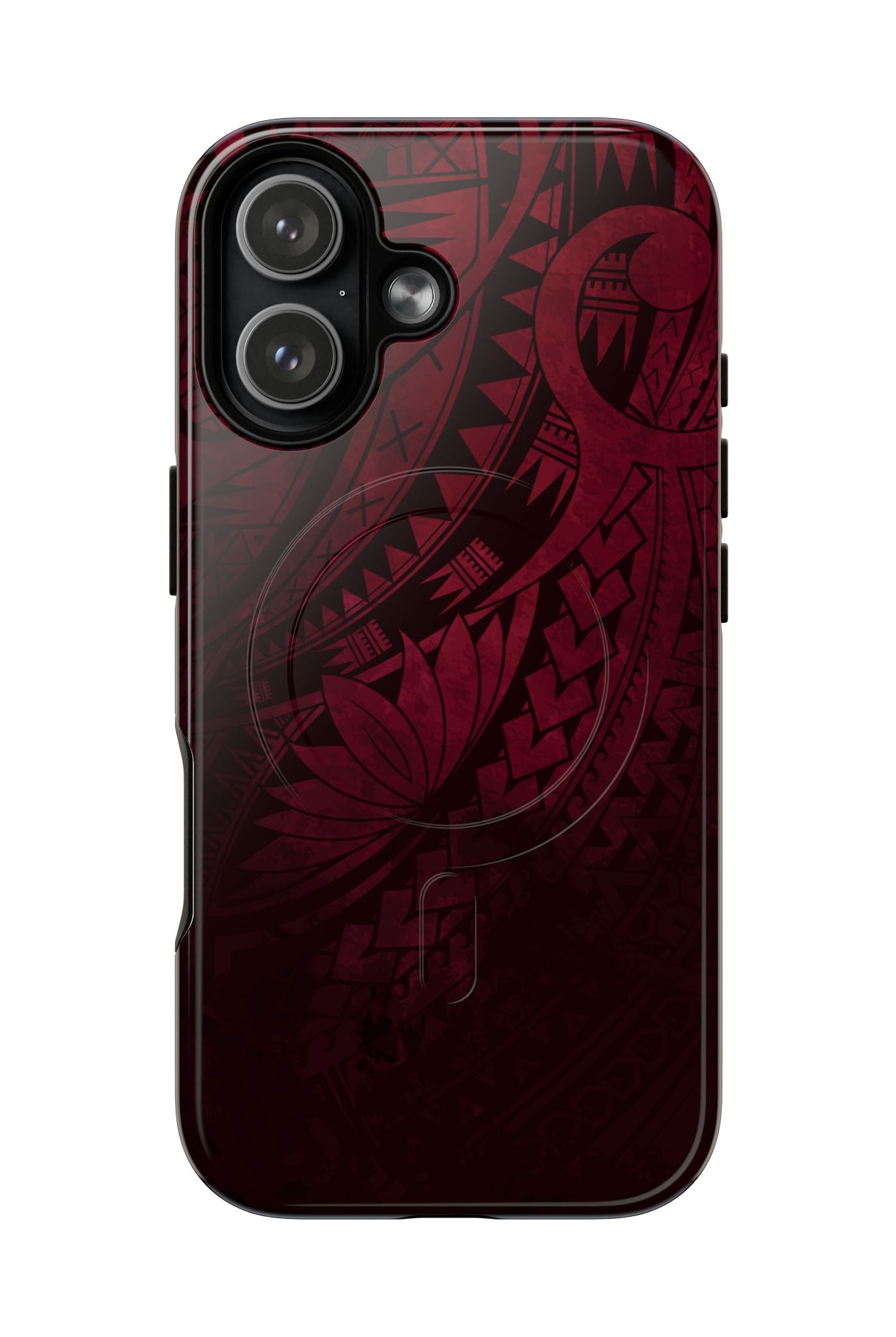 Eternal Ember MagSafe iPhone Case iPhone 17 Glossy - Hawaiian Red Tribal Polynesian Design - The Local Banyan