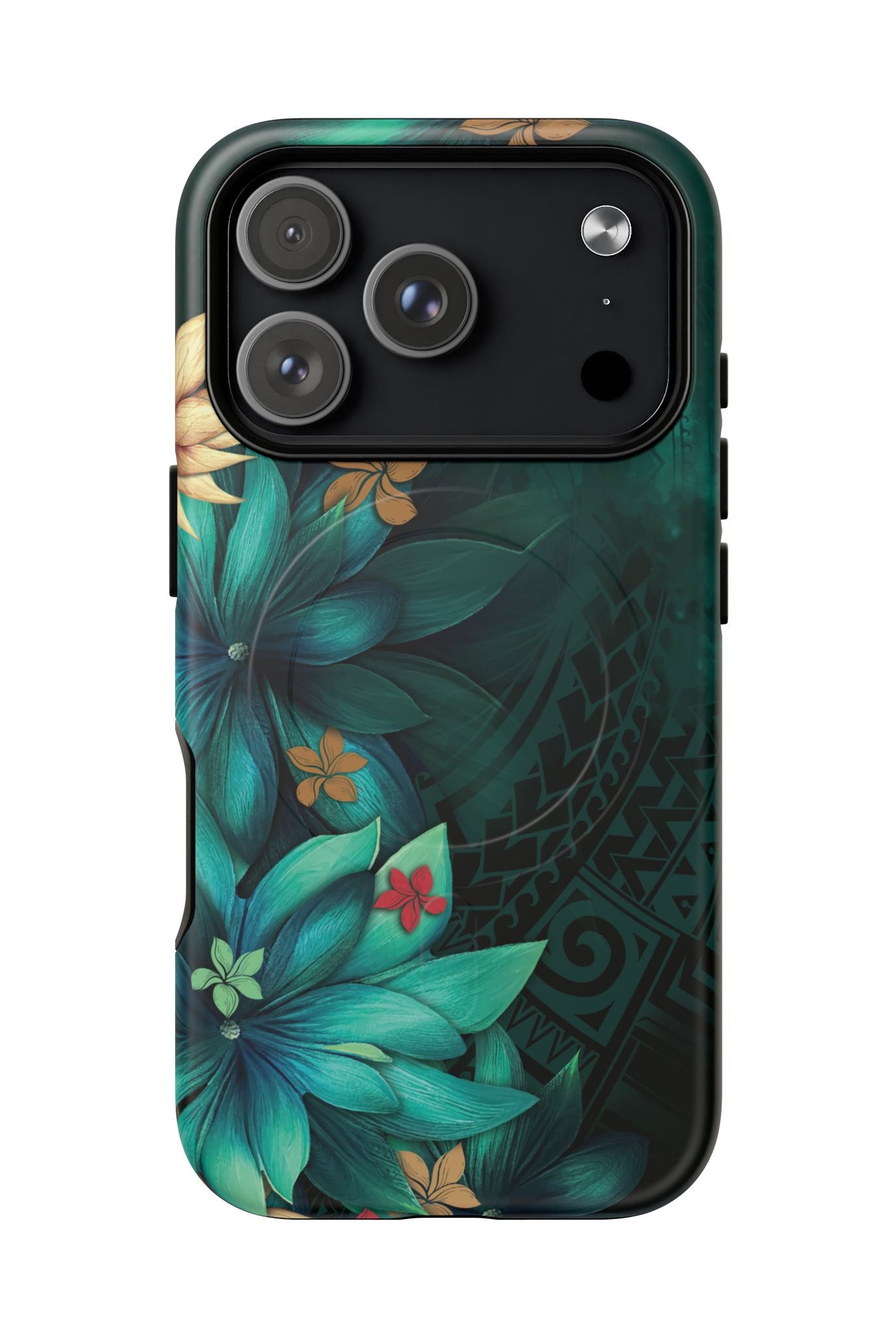 Aloha Whispers MagSafe iPhone Case Side View - Dual Layer Drop Protection Hawaiian Phone Case - The Local Banyan