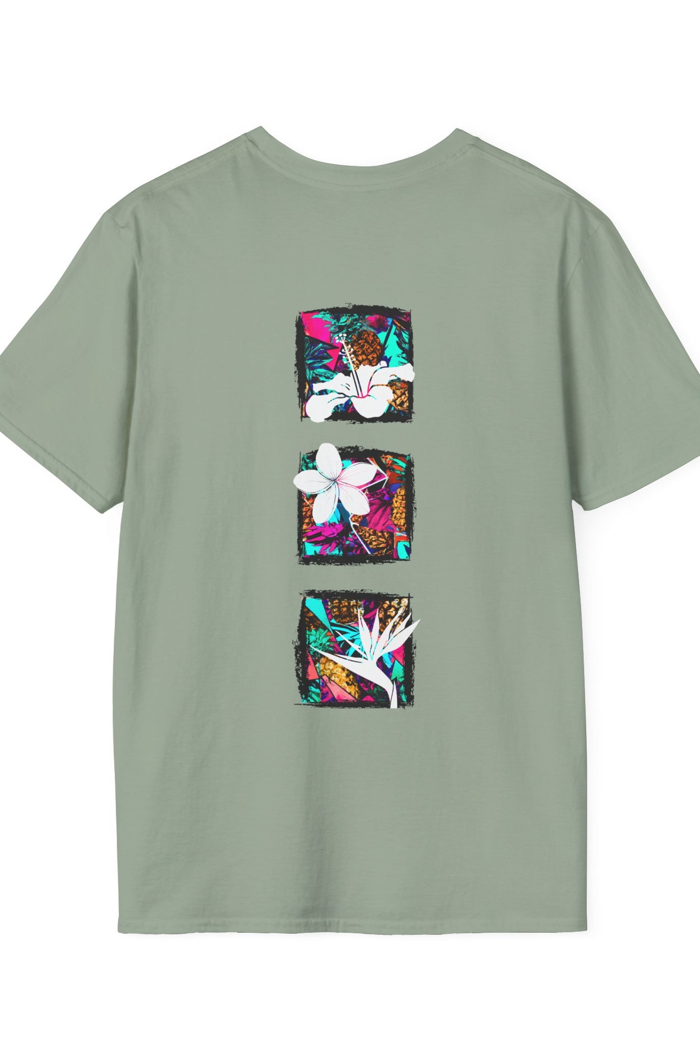 Pineapple Blossom Triad Soft Style Tee T-Shirt Sage S