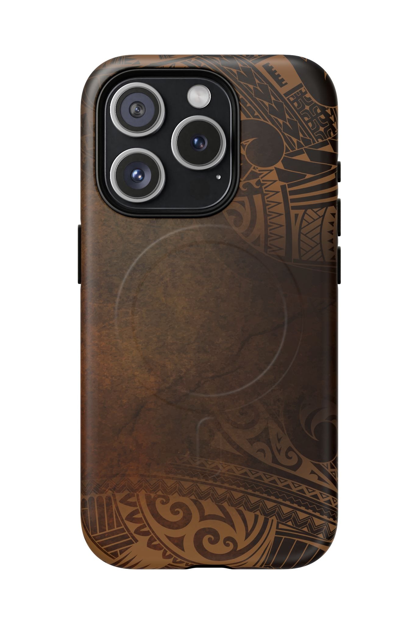 Aloha Aina MagSafe iPhone Case iPhone 15 Pro Matte - Hawaiian Earth Tone Polynesian Tribal Design - The Local Banyan