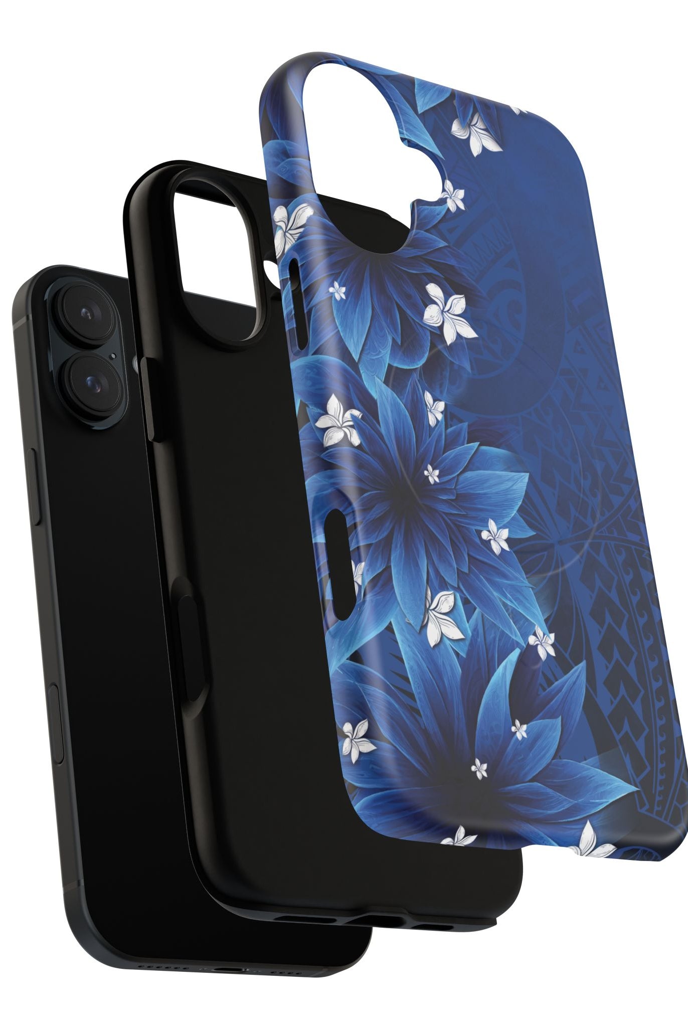 Hoku Pua MagSafe iPhone Case Side View - Dual Layer Drop Protection Hawaiian Phone Case - The Local Banyan