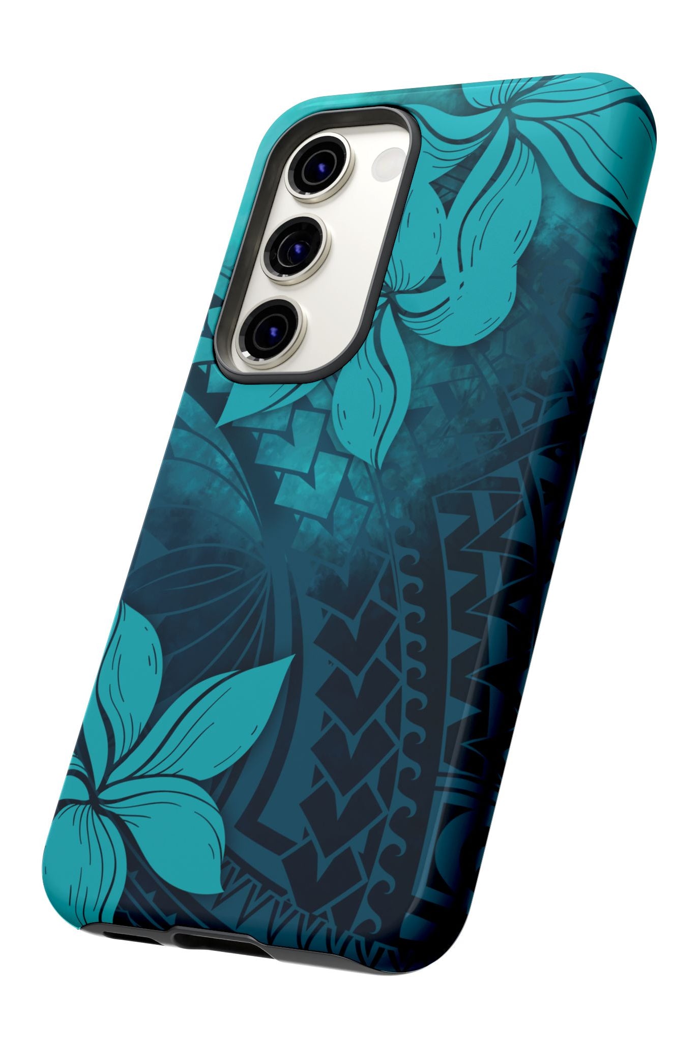 Moana Bloom Tough Samsung Galaxy Case Side View - Dual Layer Drop Protection Hawaiian Phone Case - The Local Banyan