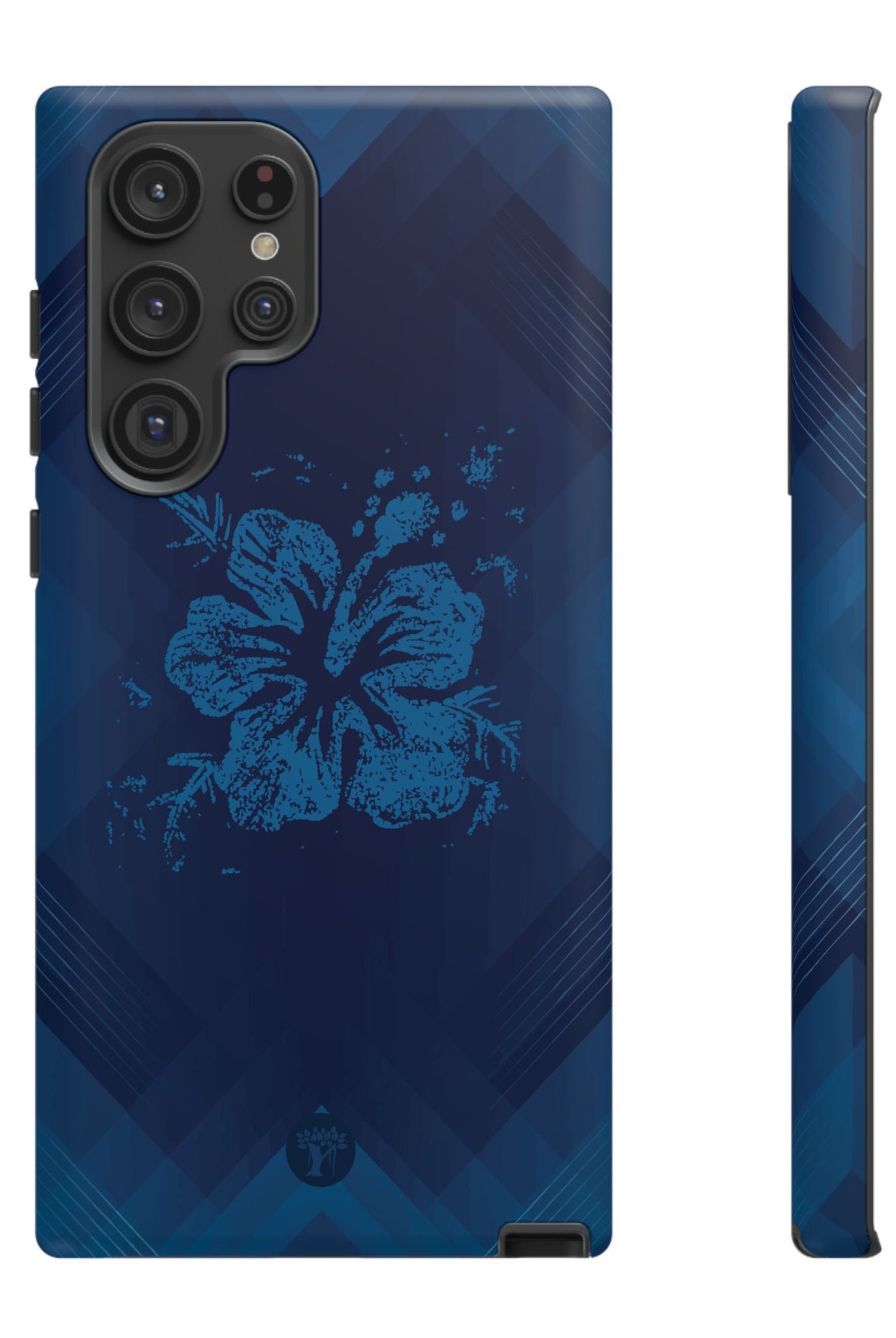 Kikokiko Lehua Tough Samsung Galaxy Case Side View - Dual Layer Drop Protection Hawaiian Phone Case - The Local Banyan