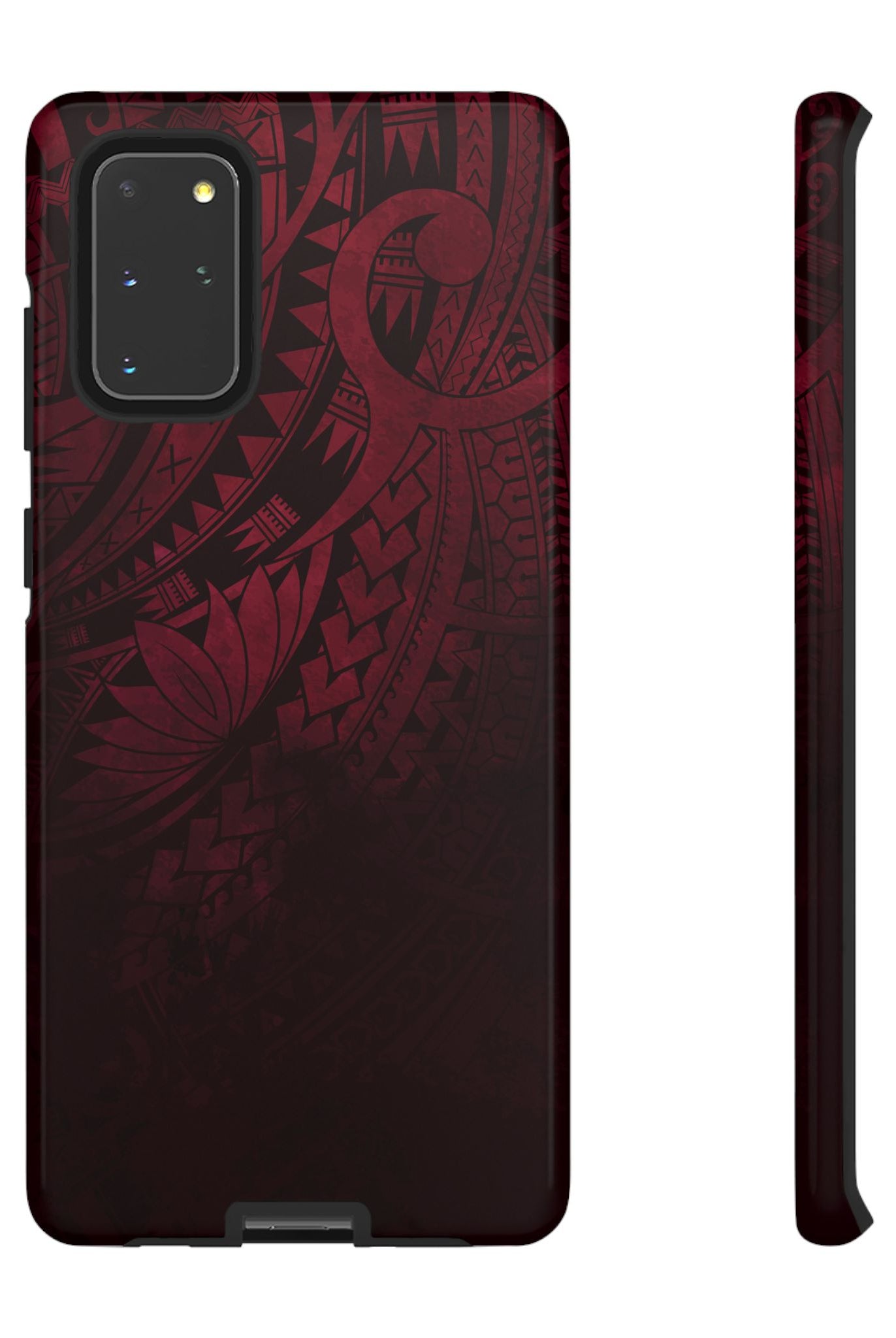 Eternal Ember Tough Samsung Galaxy Case Samsung Galaxy S20+ Glossy - Hawaiian Red Tribal Polynesian Design - The Local Banyan