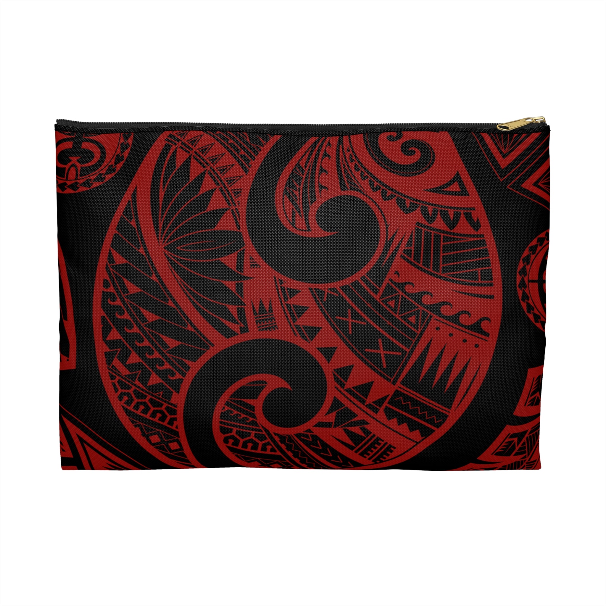 Island Tribal Red Travel Pouch Bag Pouches The Local Banyan Large Black zipper