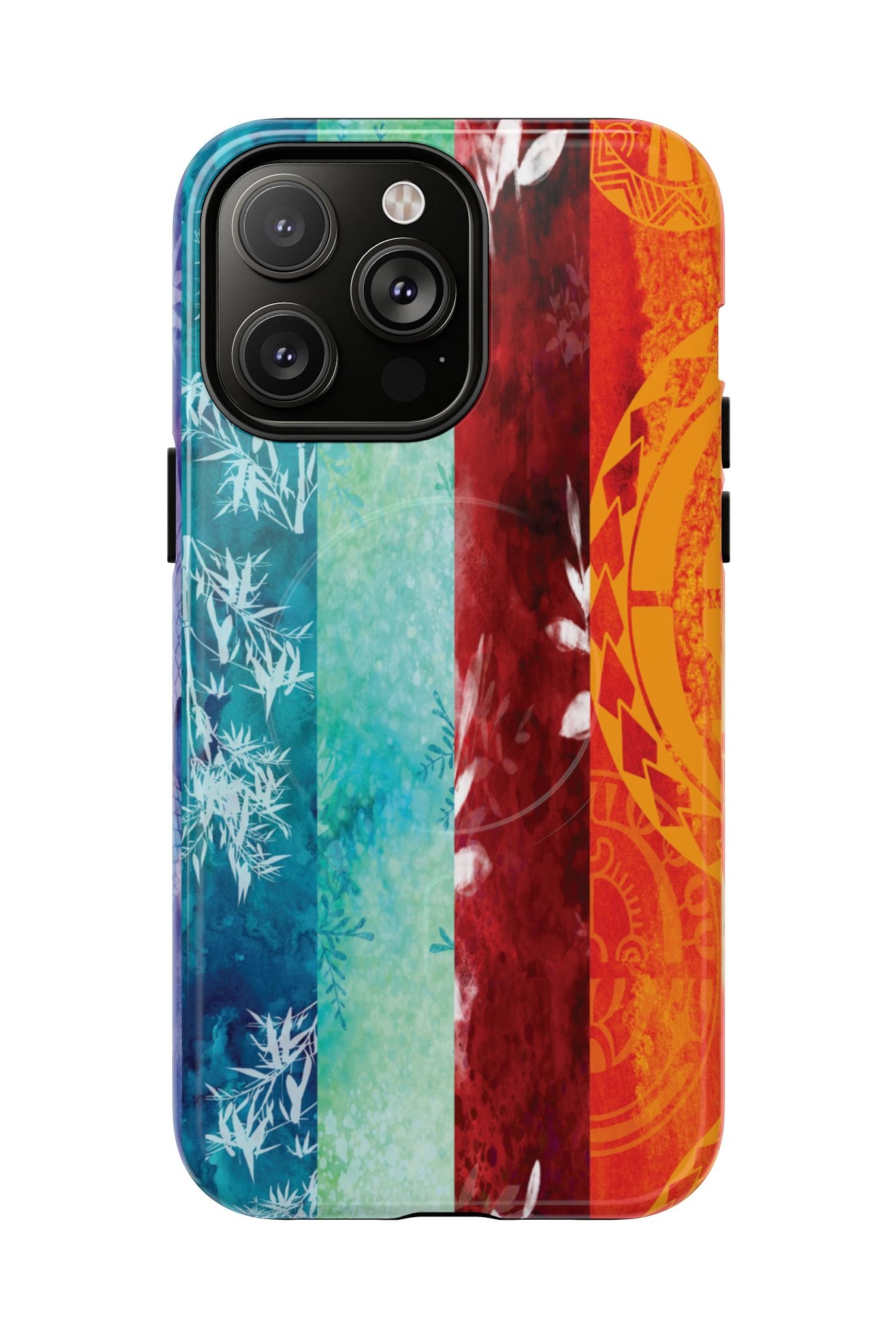 Island Vibes MagSafe iPhone Case iPhone 14 Pro Max Glossy - Hawaiian Colorful Tropical Floral Design - The Local Banyan