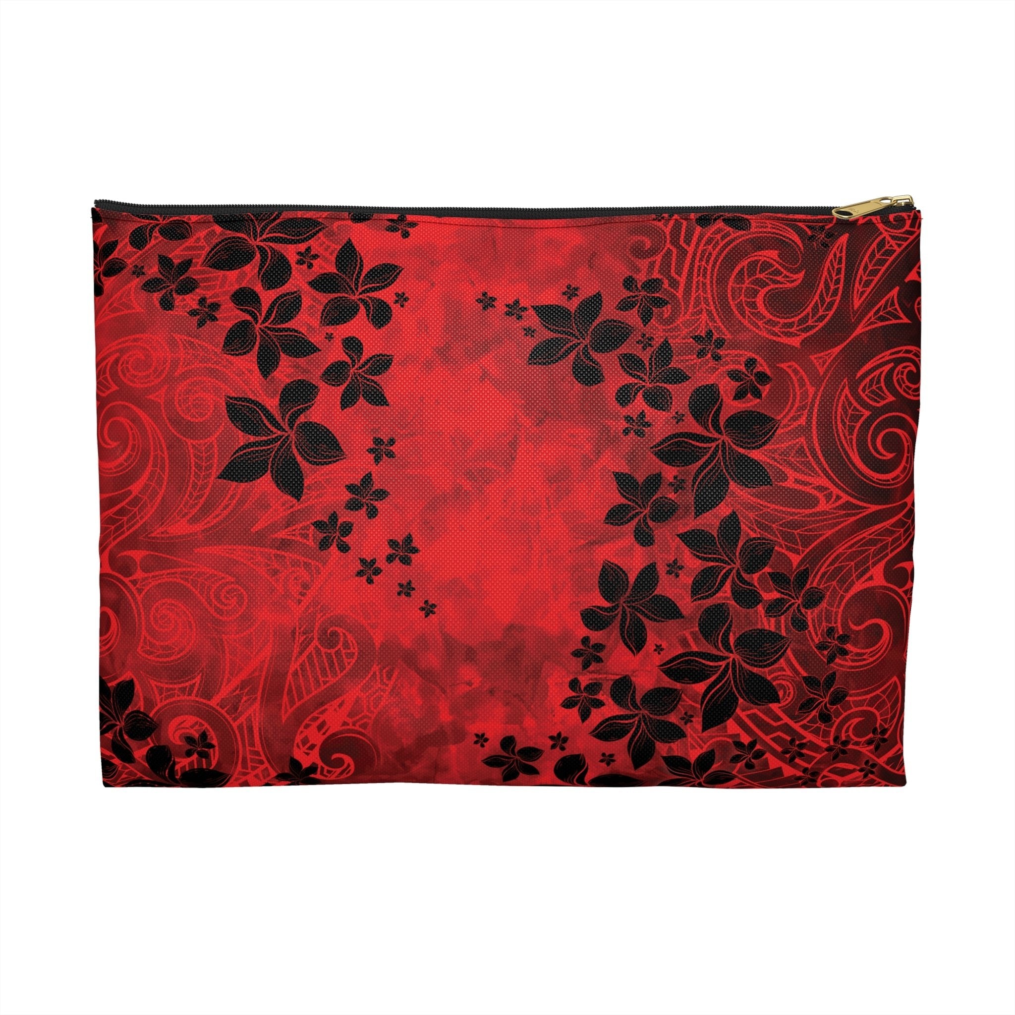 Keahi Pua Travel Pouch Bag Large Black zipper The Local Banyan