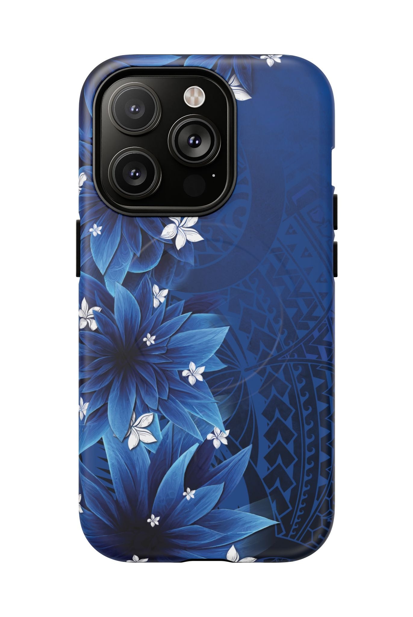 Hoku Pua MagSafe iPhone Case iPhone 14 Pro Matte - Hawaiian Blue Star Flower Polynesian Design - The Local Banyan