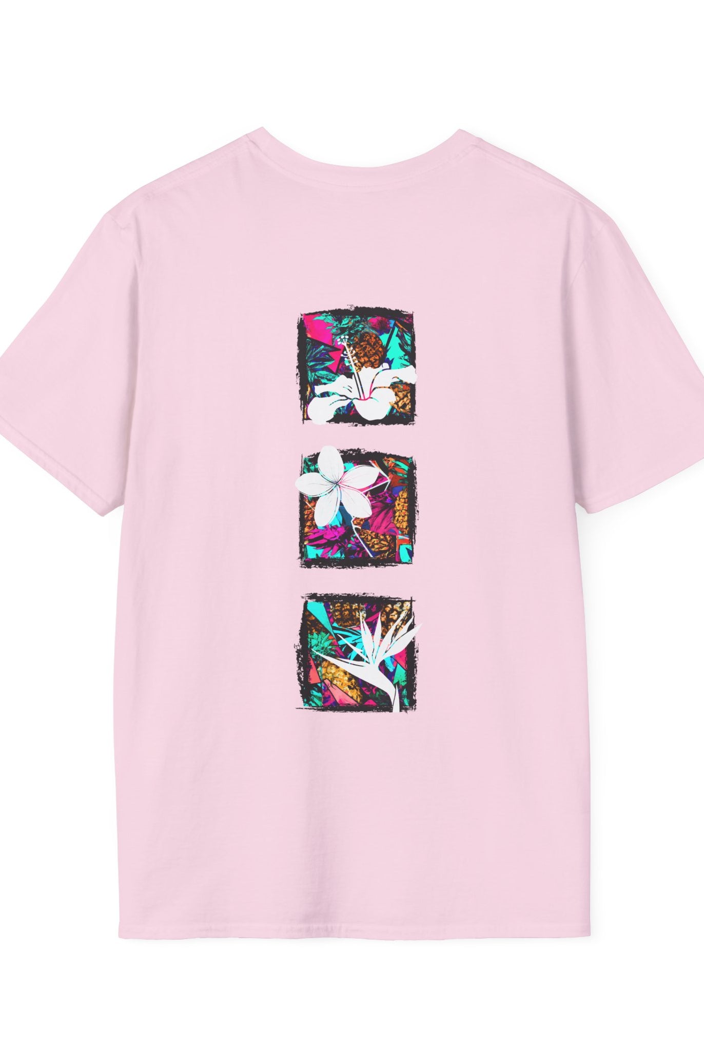 Pineapple Blossom Triad Soft Style Tee T-Shirt Light Pink S