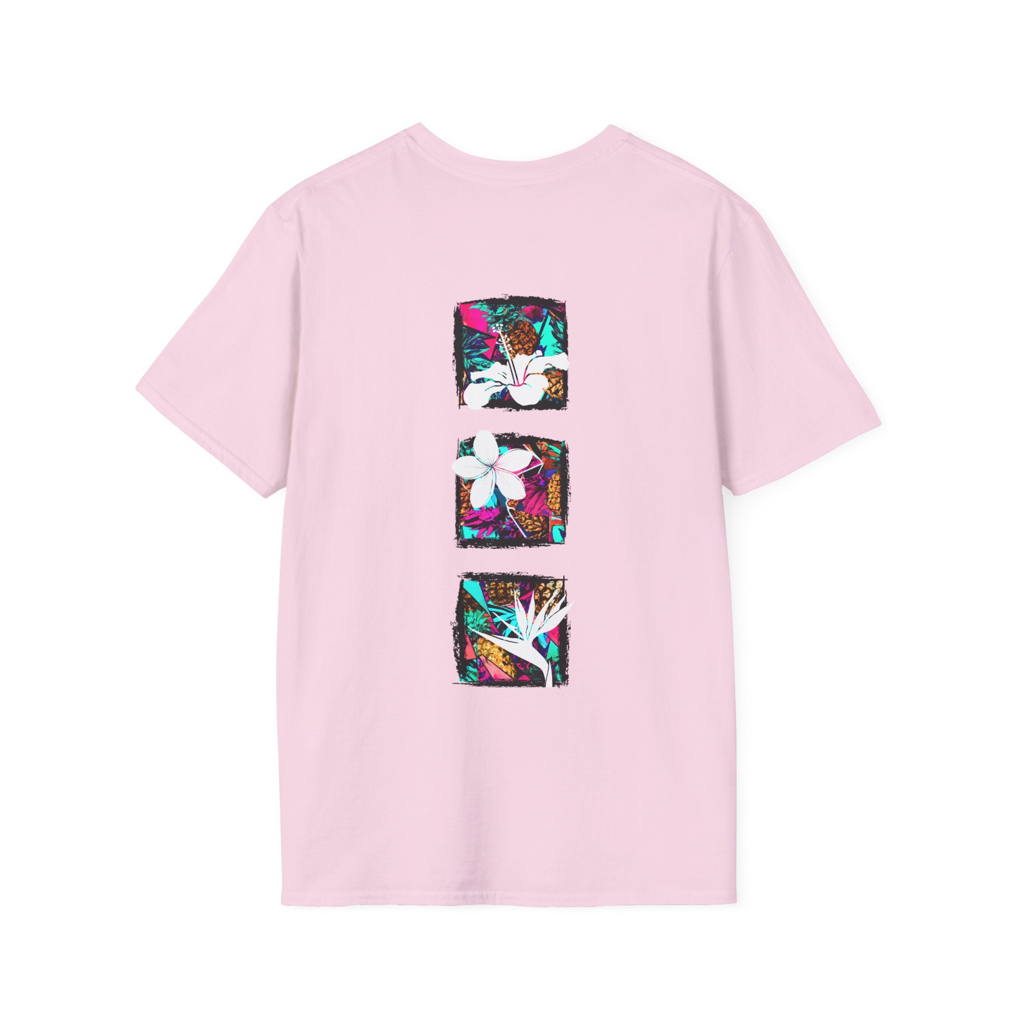 Pineapple Blossom Triad Soft Style Tee T-Shirt Light Pink S