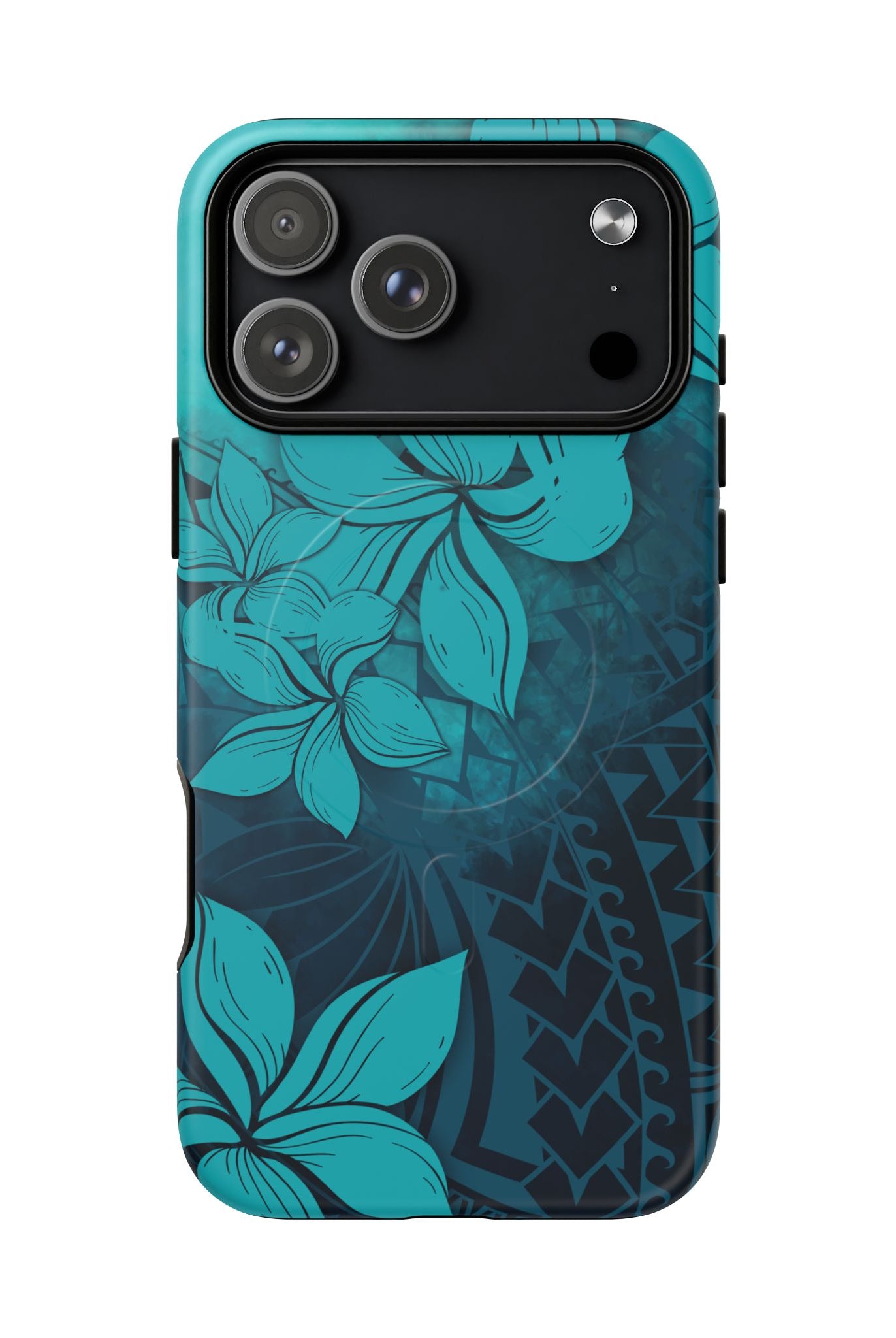 Moana Bloom MagSafe iPhone Case Side View - Dual Layer Drop Protection Hawaiian Phone Case - The Local Banyan