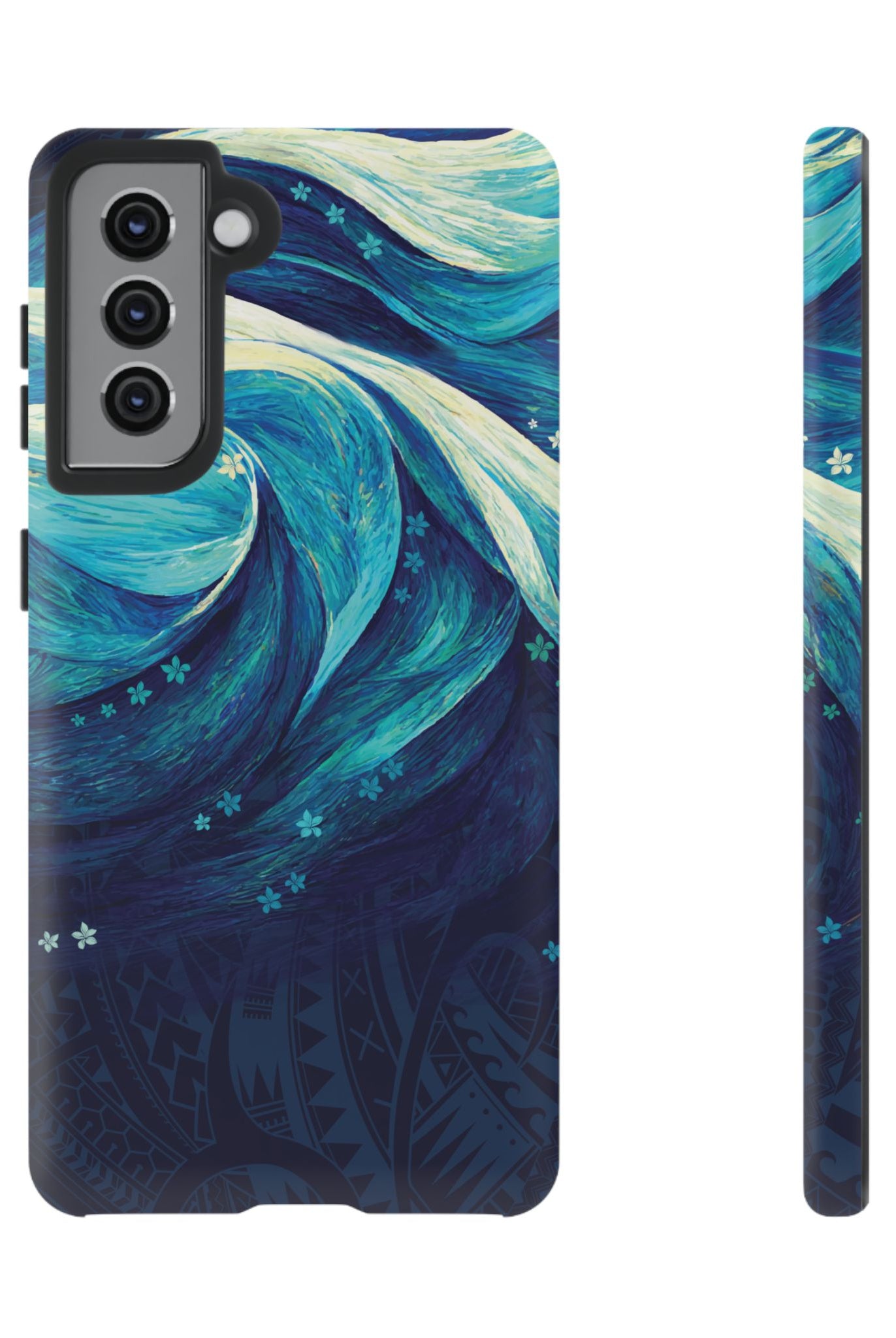Eternal Mana Tough Samsung Galaxy Case Samsung Galaxy S21 Matte - Hawaiian Ocean Wave Polynesian Tribal Design - The Local Banyan