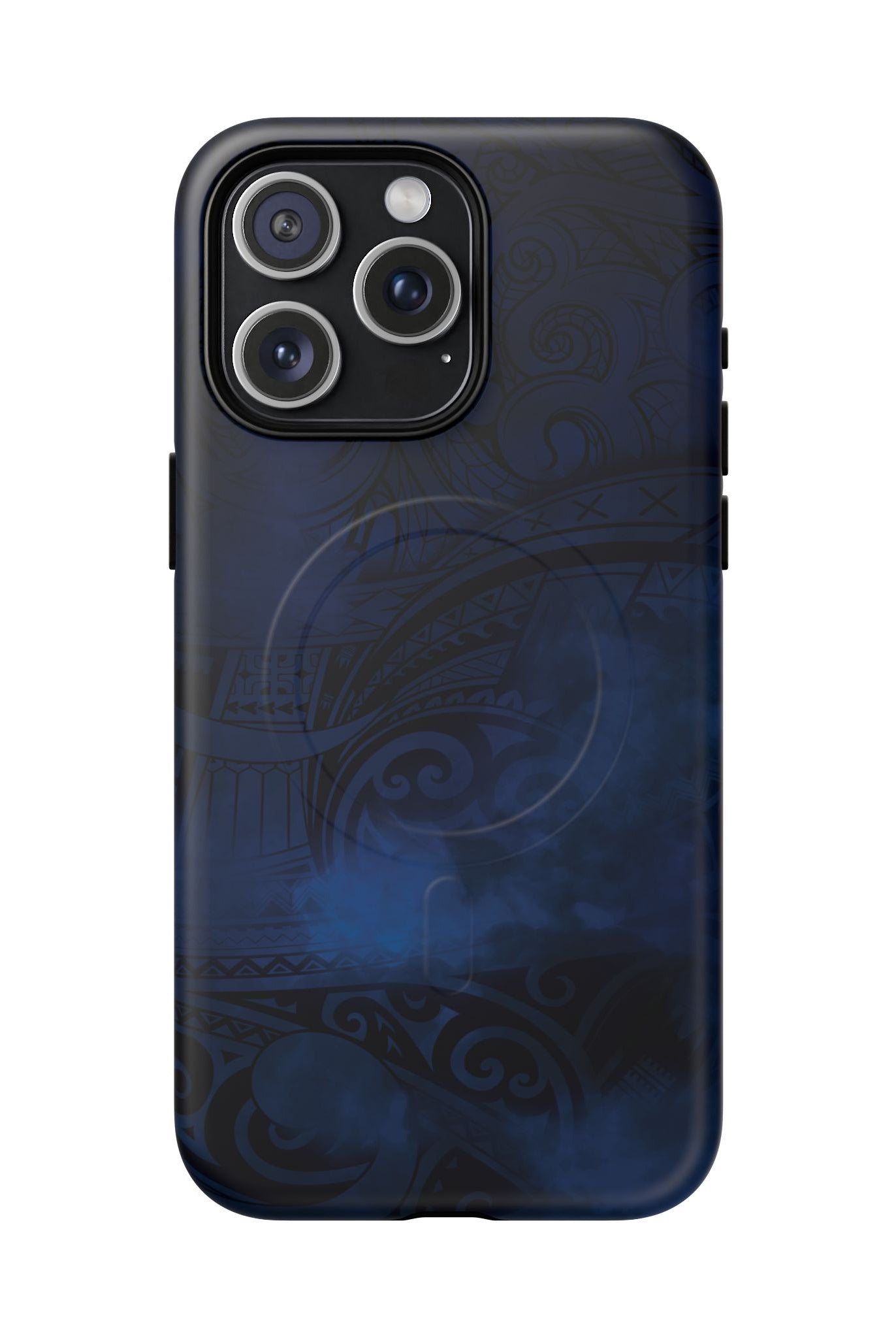 Midnight Essence MagSafe iPhone Case iPhone 15 Pro Max Matte - Hawaiian Midnight Navy Polynesian Tribal Design - The Local Banyan
