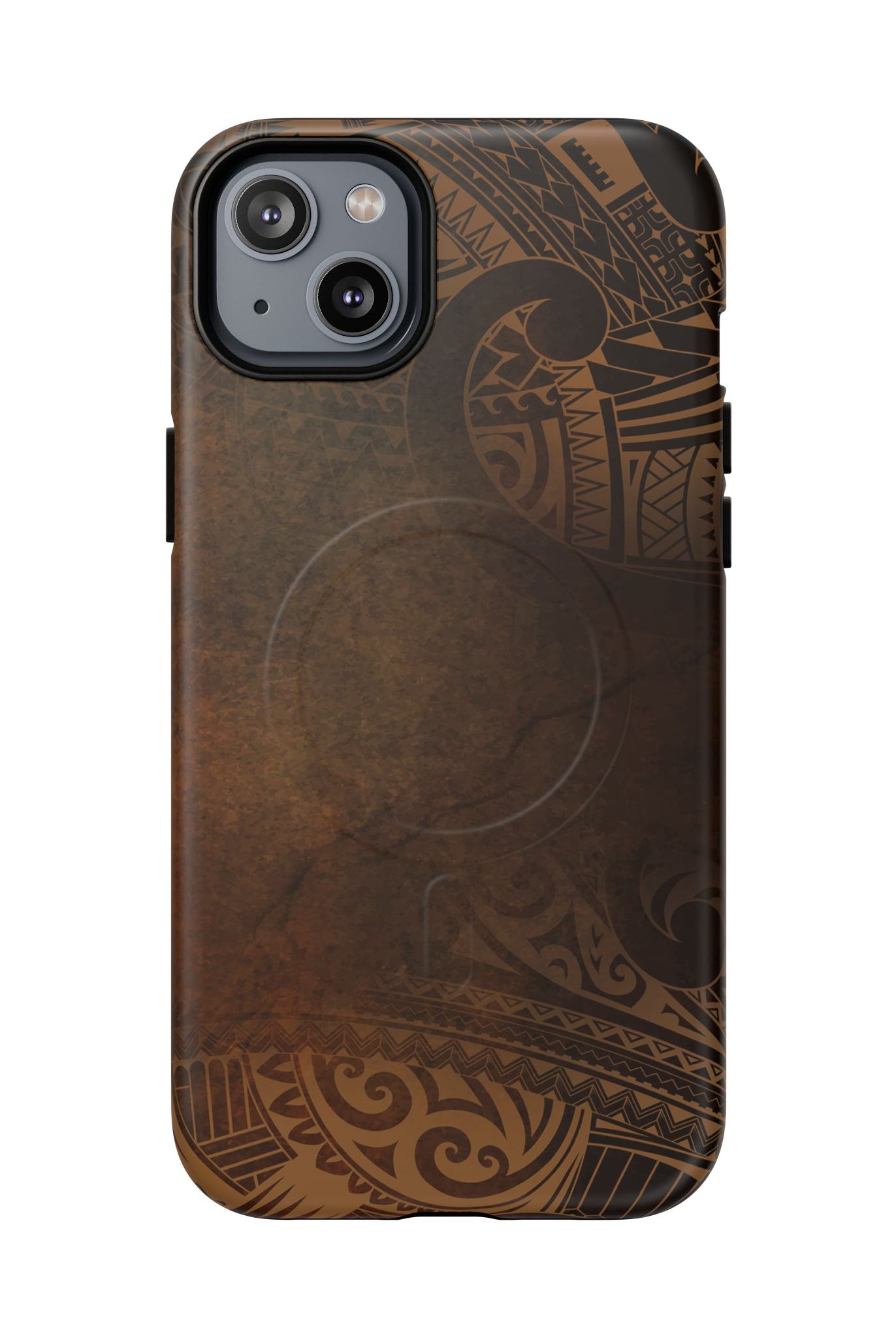 Aloha Aina MagSafe iPhone Case iPhone 14 Plus Matte - Hawaiian Earth Tone Polynesian Tribal Design - The Local Banyan