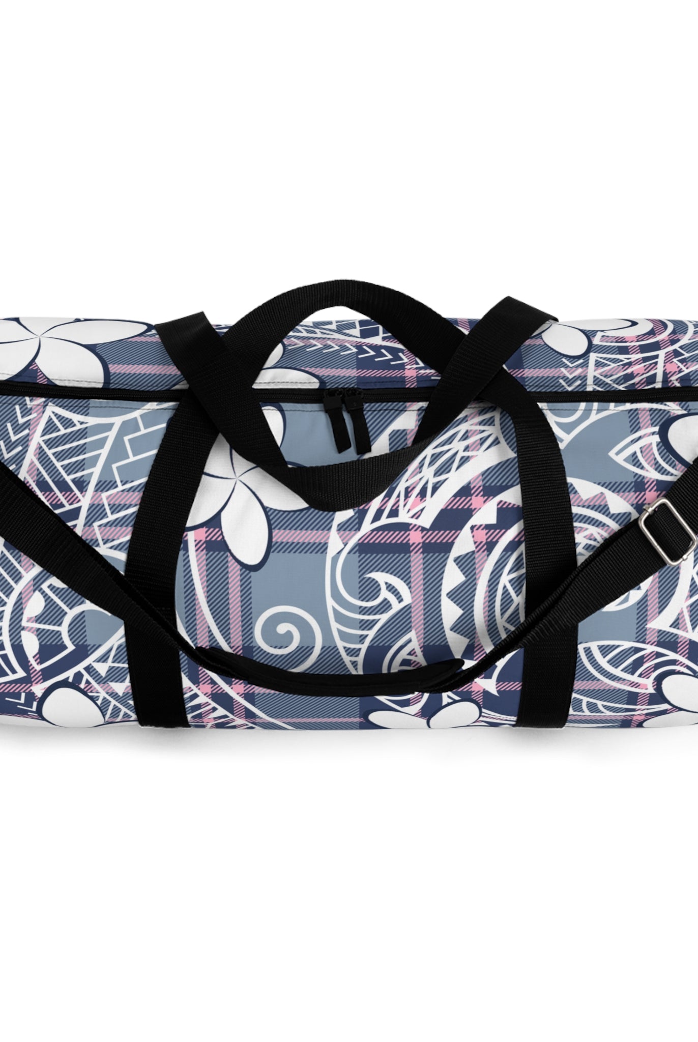 Plaid Plumeria Barrel Duffel Bag Duffels