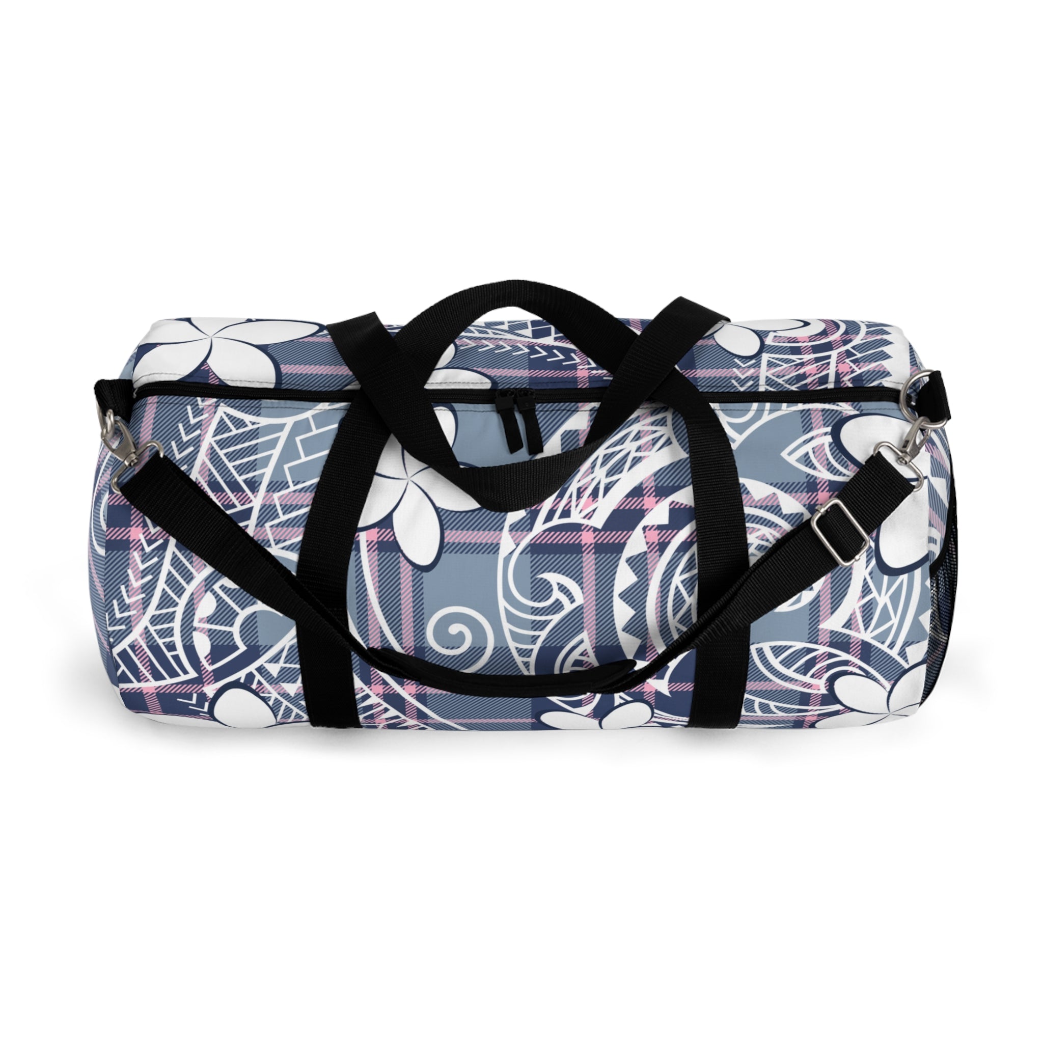 Plaid Plumeria Barrel Duffel Bag Duffels The Local Banyan