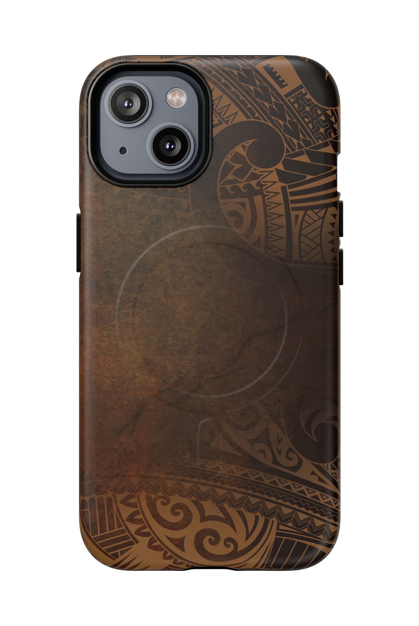 Aloha Aina MagSafe iPhone Case iPhone 14 Matte - Hawaiian Earth Tone Polynesian Tribal Design - The Local Banyan