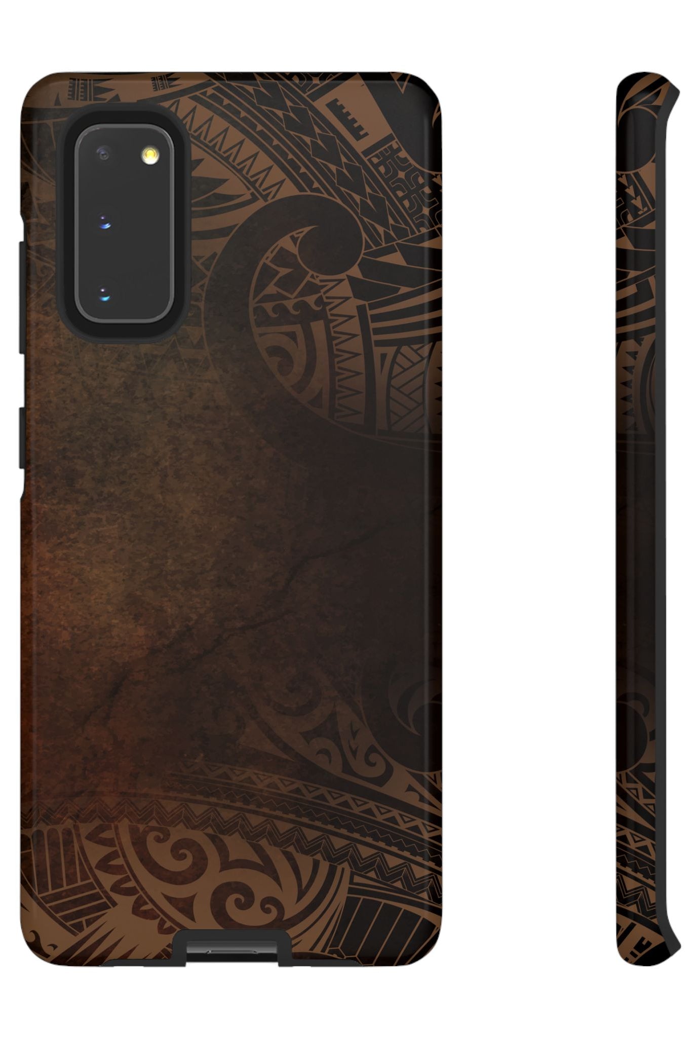 Aloha Aina Tough Samsung Galaxy Case Samsung Galaxy S20 Glossy - Hawaiian Earth Tone Polynesian Tribal Design - The Local Banyan