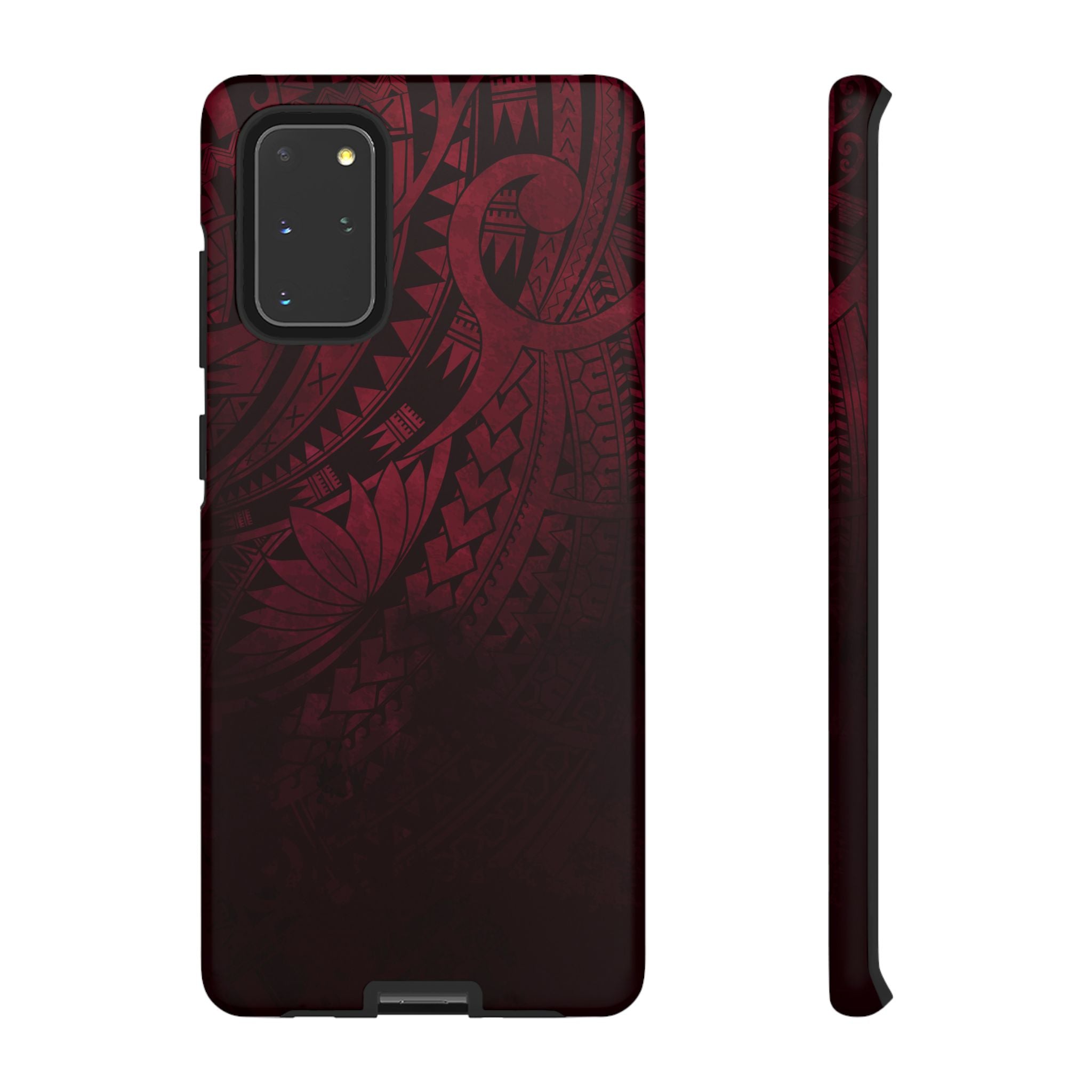 Eternal Ember Tough Samsung Galaxy Case Samsung Galaxy S20+ Matte - Hawaiian Red Tribal Polynesian Design - The Local Banyan