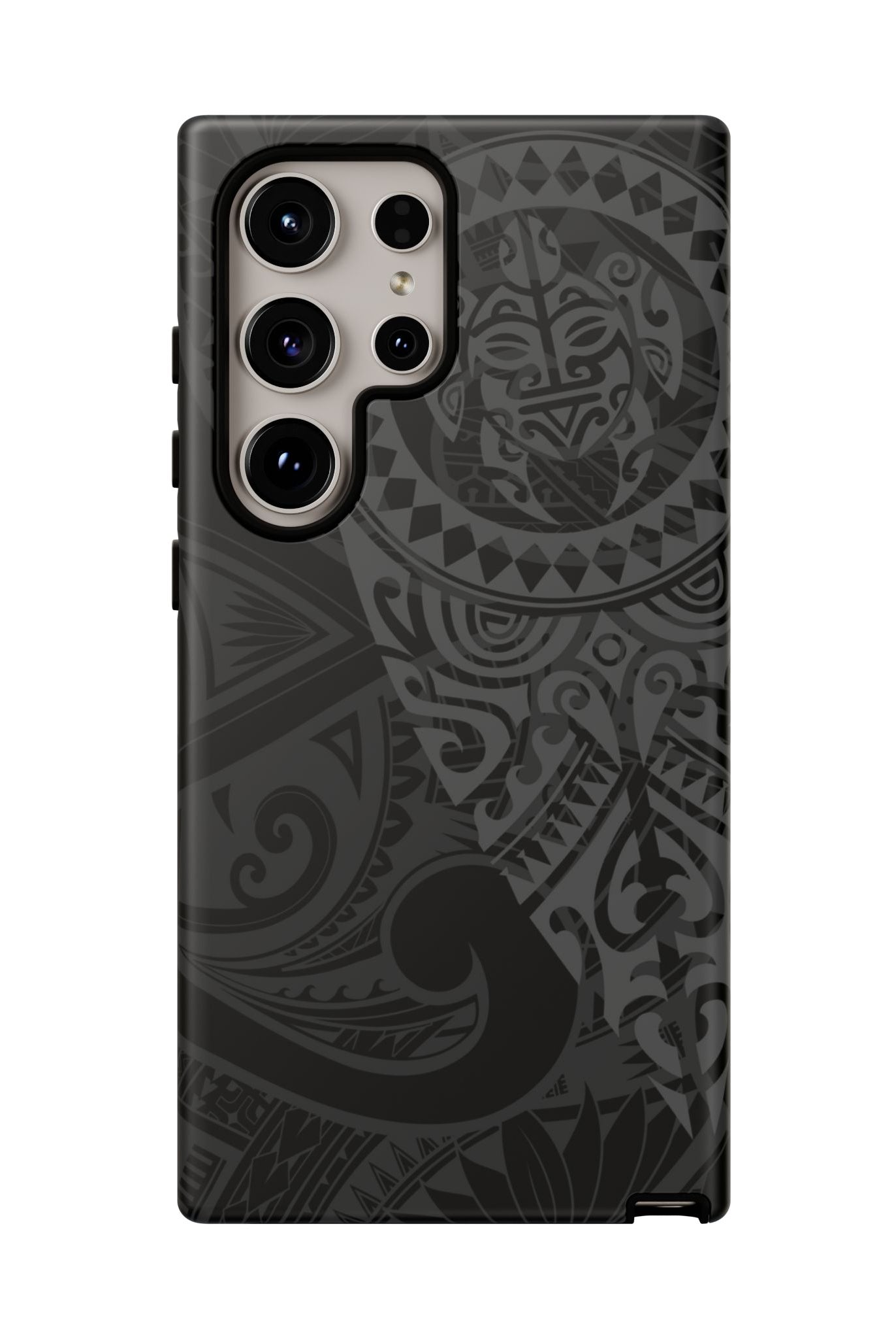 Tribal Guardian Tough Samsung Galaxy Case Side View - Dual Layer Drop Protection Hawaiian Phone Case - The Local Banyan