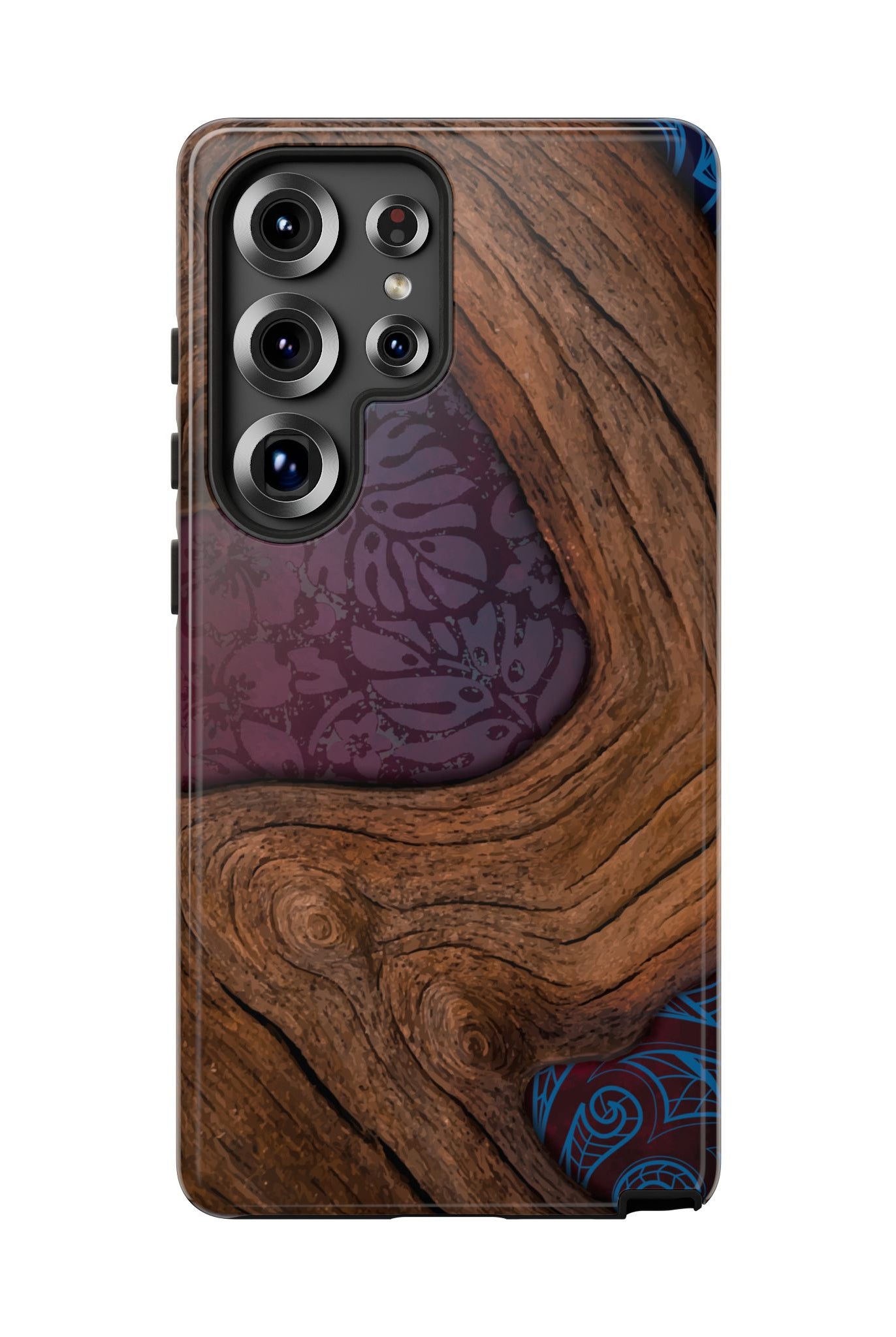 Rooted Tough Samsung Galaxy Case Side View - Dual Layer Drop Protection Hawaiian Phone Case - The Local Banyan