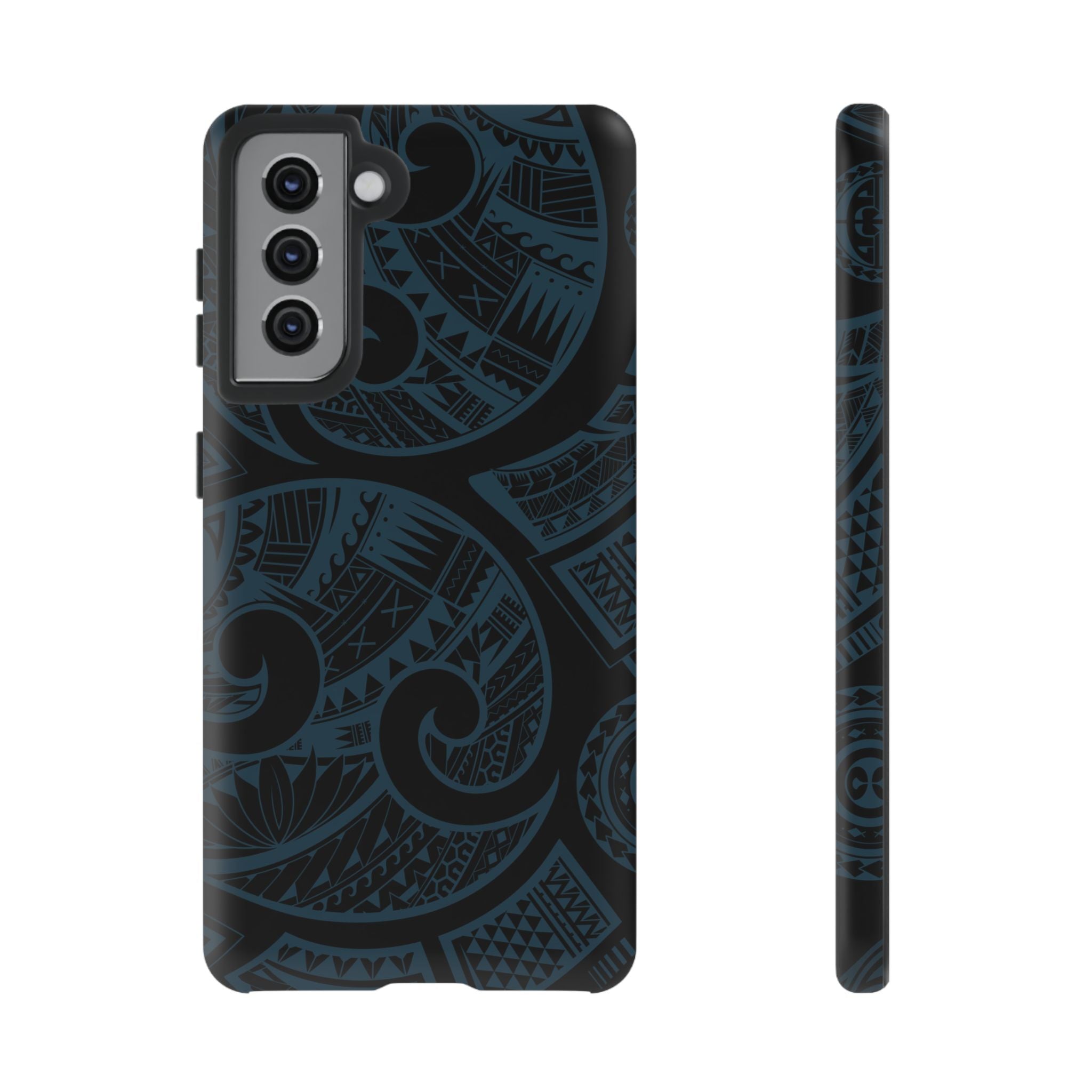 Island Tribal Royal Teal Tough Case for Samsung Galaxy Phone Case The Local Banyan Samsung Galaxy S21 Matte